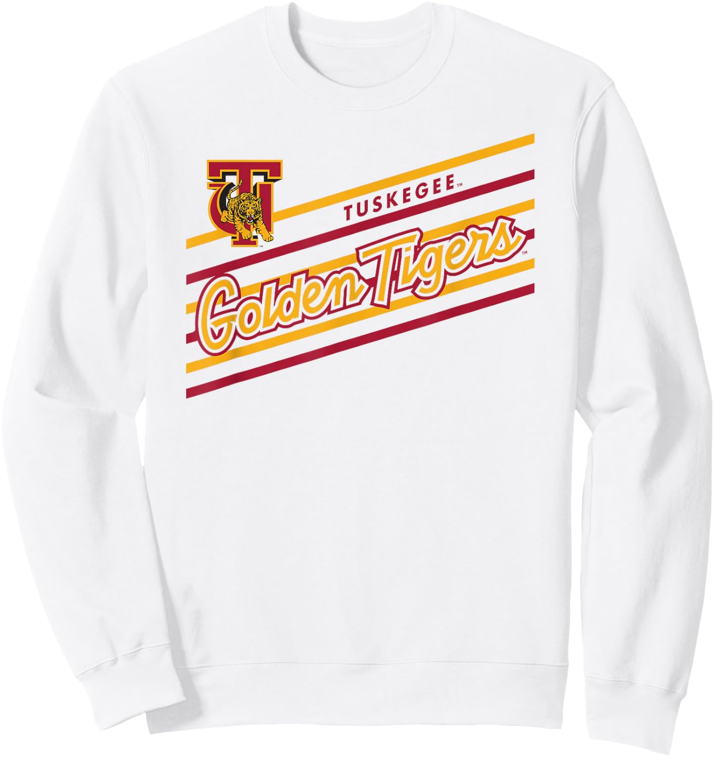 Tuskegee Golden Tigers Retro Performer Gray Sweatshirt - Sweatshirt | White