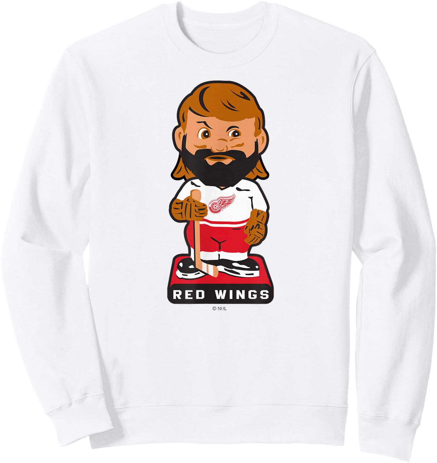 Detroit Red Wings Bobblehead Gray Officially Licensed Sweatshirt - Sweatshirt | White