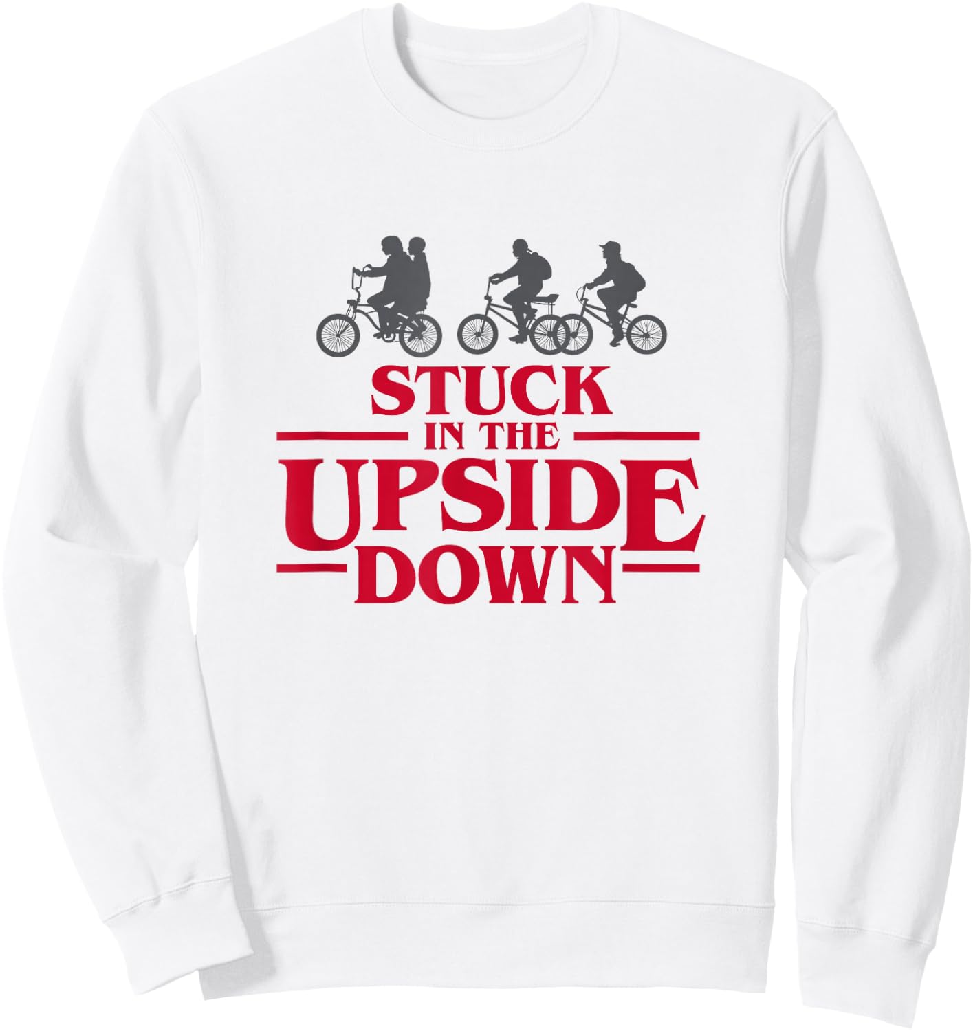 Stranger Things Stuck In The Upside Down Red Letter Logo Sweatshirt - Sweatshirt | White