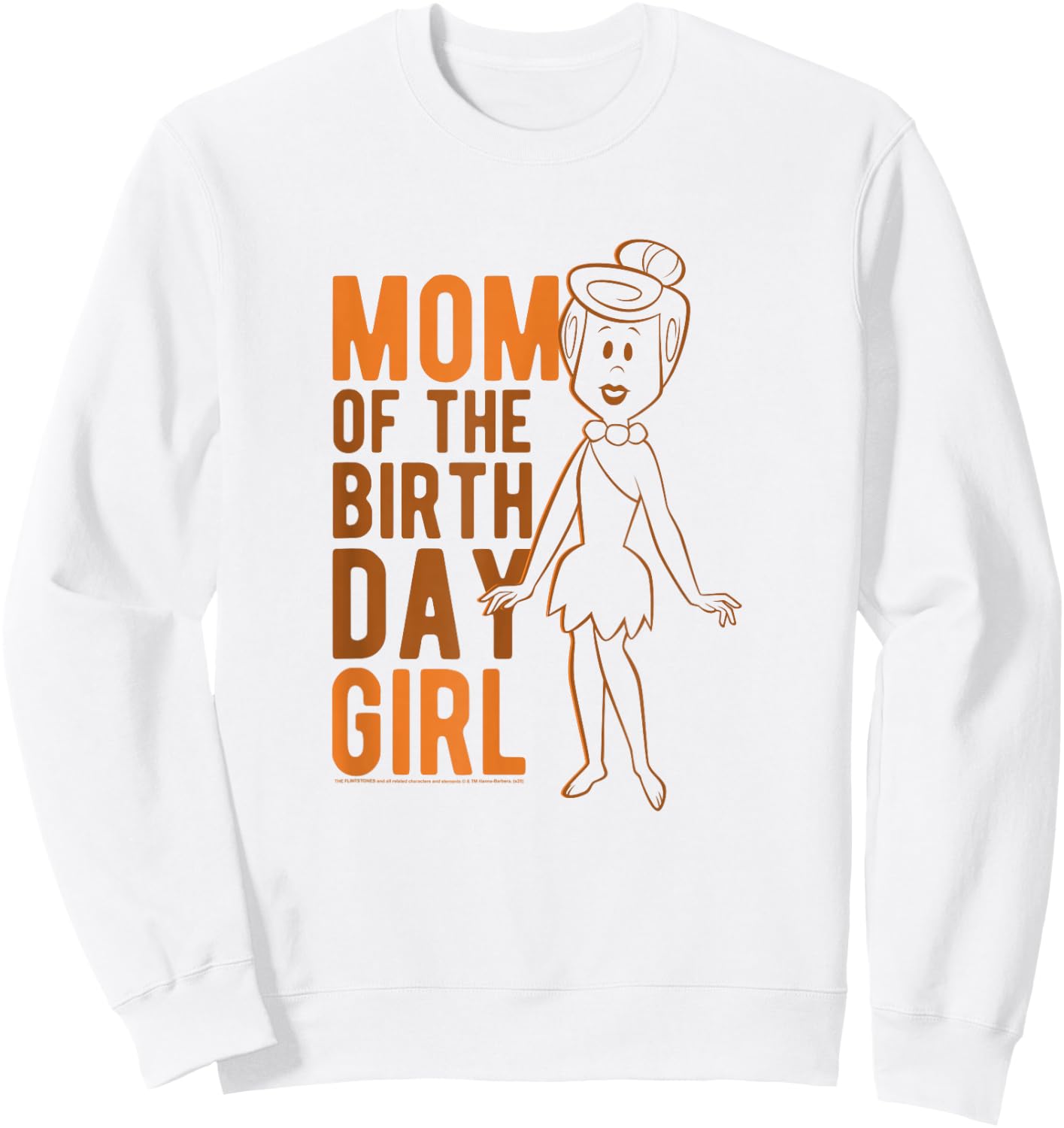 The Flintstones Wilma Flintstone Mom of The Birthday Girl Sweatshirt - Sweatshirt | White