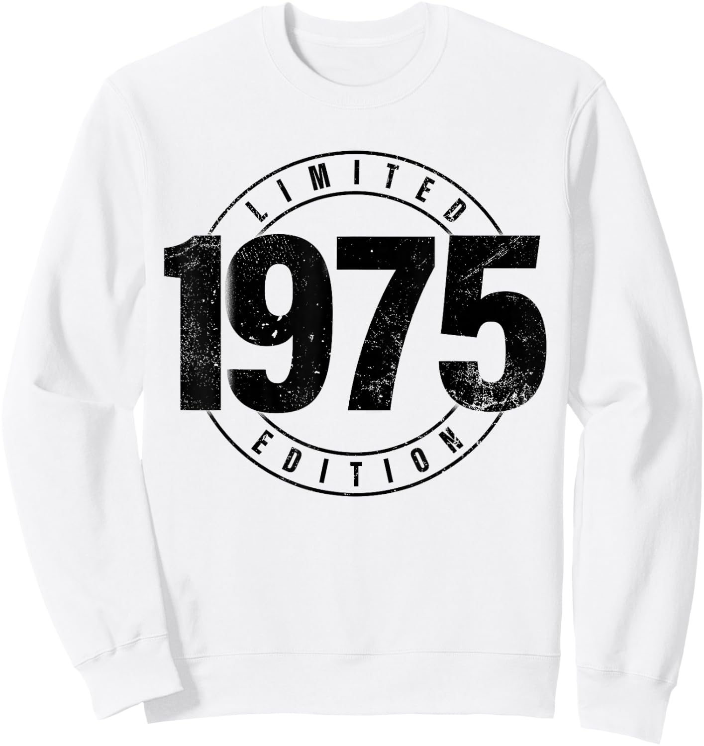 Limited Edition 1975 Birth Year Birthday Graphic Streetwear Sweatshirt - Sweatshirt | White