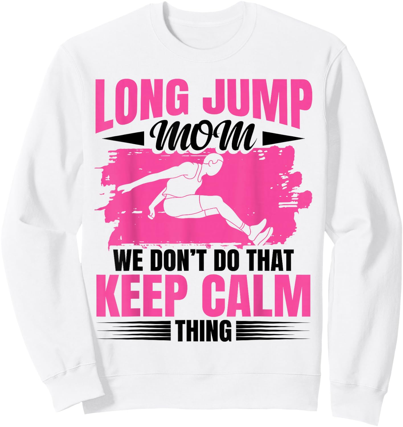 Long Jumper Spikes Track and Field Shoes Long Jump Athlete Sweatshirt - Sweatshirt | White