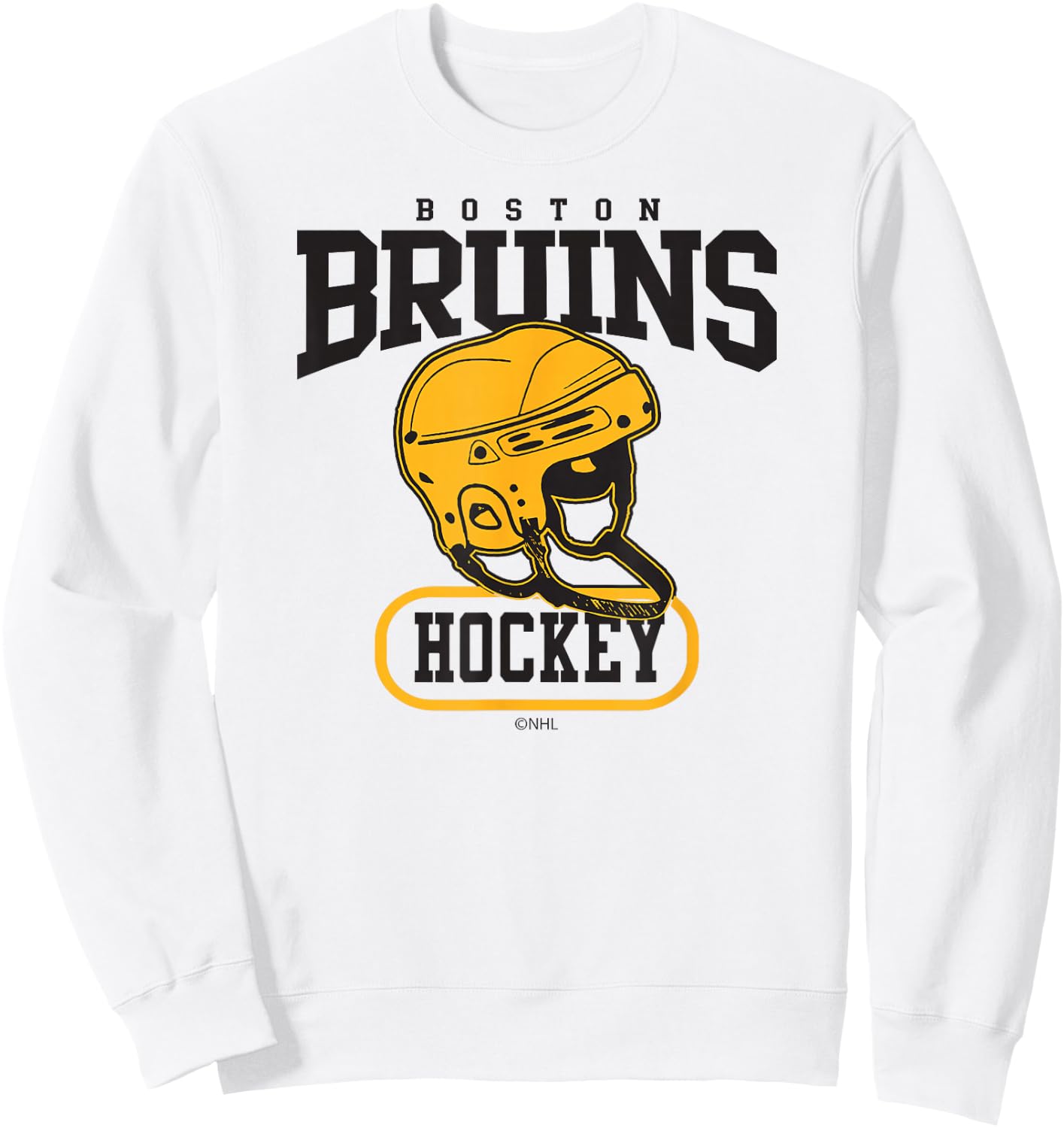 Boston Bruins Helmet Officially Licensed Sweatshirt - Sweatshirt | White