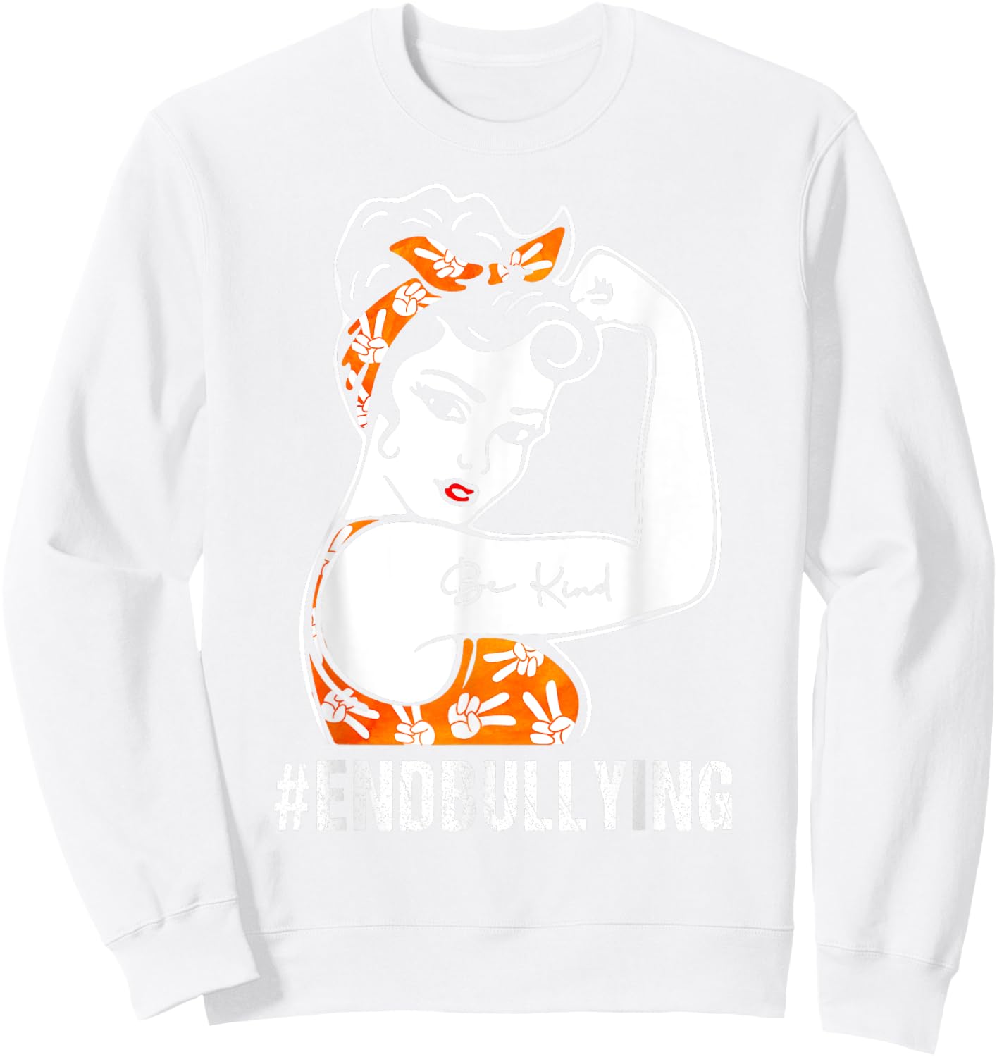 UNITY DAY Orange , Anti Bullying Gift And Be kind Sweatshirt - Sweatshirt | White