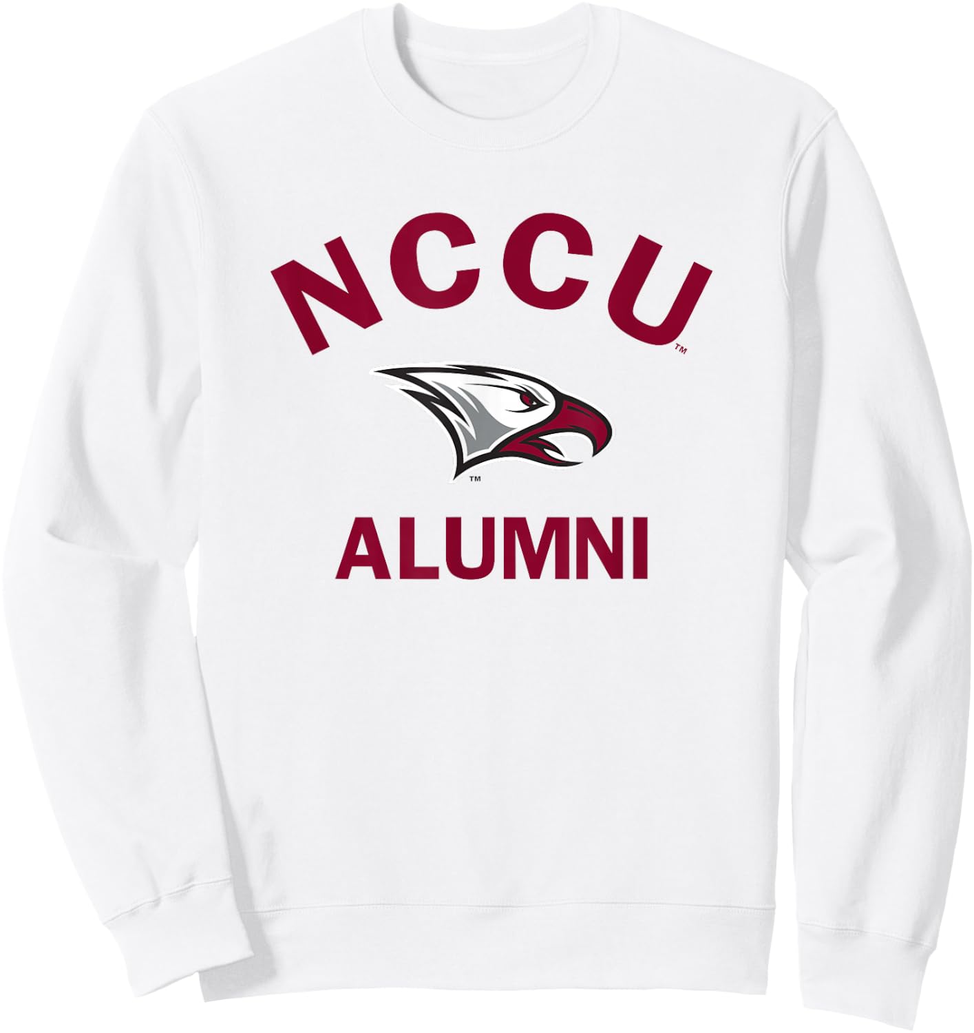 North Carolina Central NCCU Eagle Arched Alumni Sweatshirt - Sweatshirt | White