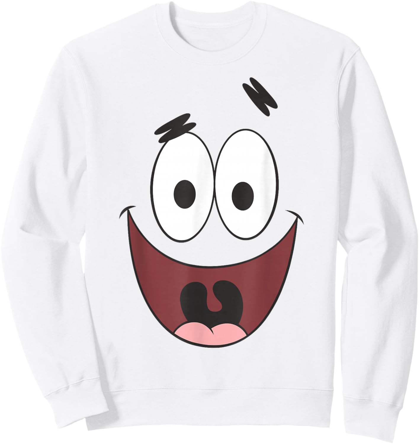 SpongeBob SquarePants Halloween Big Patrick Face Costume , pink Sweatshirt - Sweatshirt | White