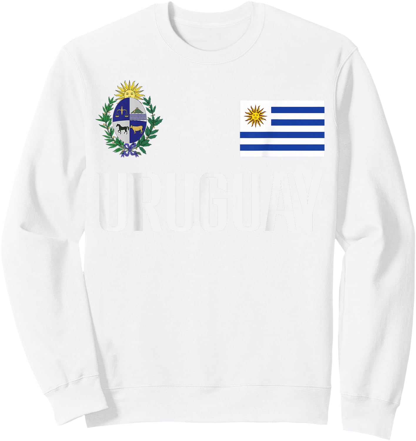 Uruguay Flag Uruguayan Football Soccer Fan Men Women Kids Sweatshirt - Sweatshirt | White