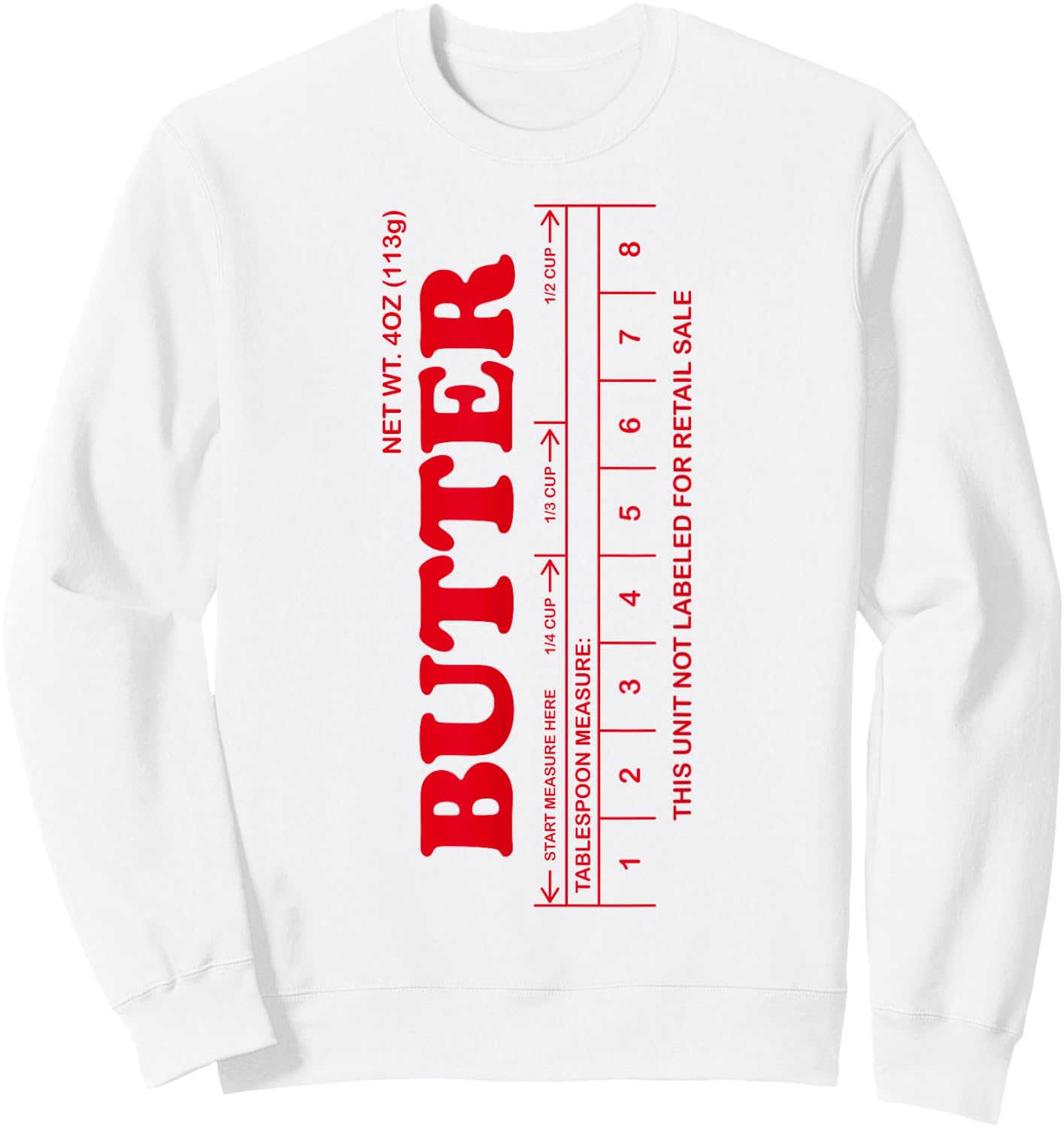 Butter Stick - Red funny Sweatshirt - Sweatshirt | White