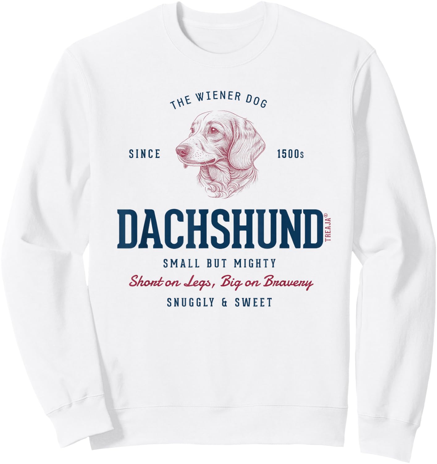 Retro Styled Vintage Dachshund Sweatshirt - Sweatshirt | White
