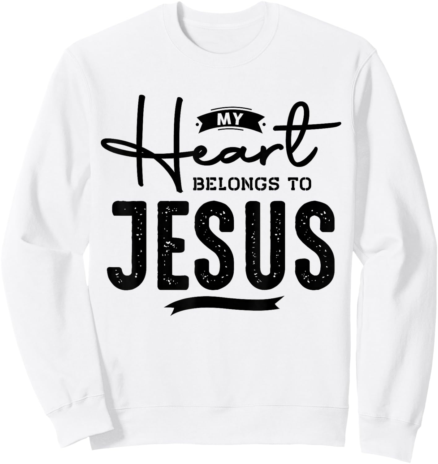 My Heart Belong To Jesus Sweatshirt - Sweatshirt | White