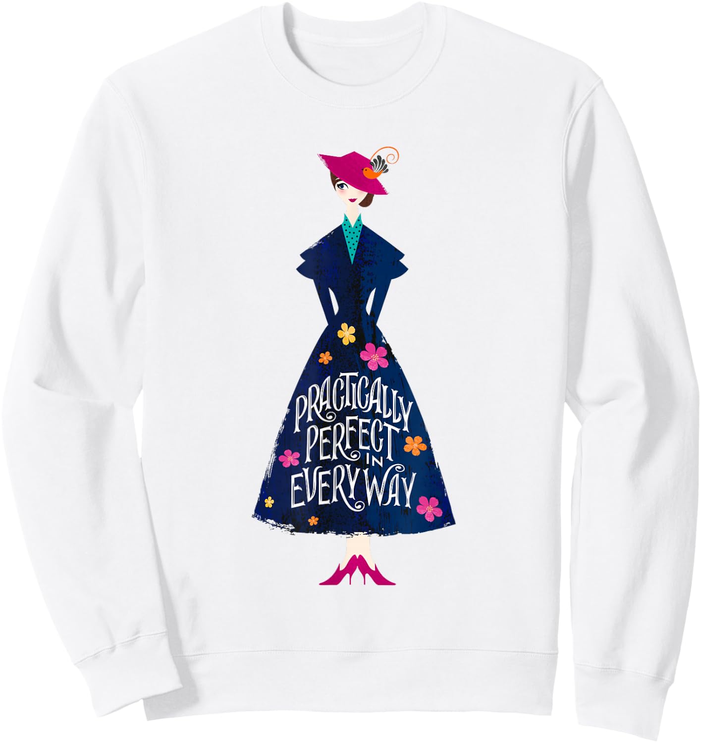 Mary Poppins Practically Perfect Standing , white, S Sweatshirt - Sweatshirt | White