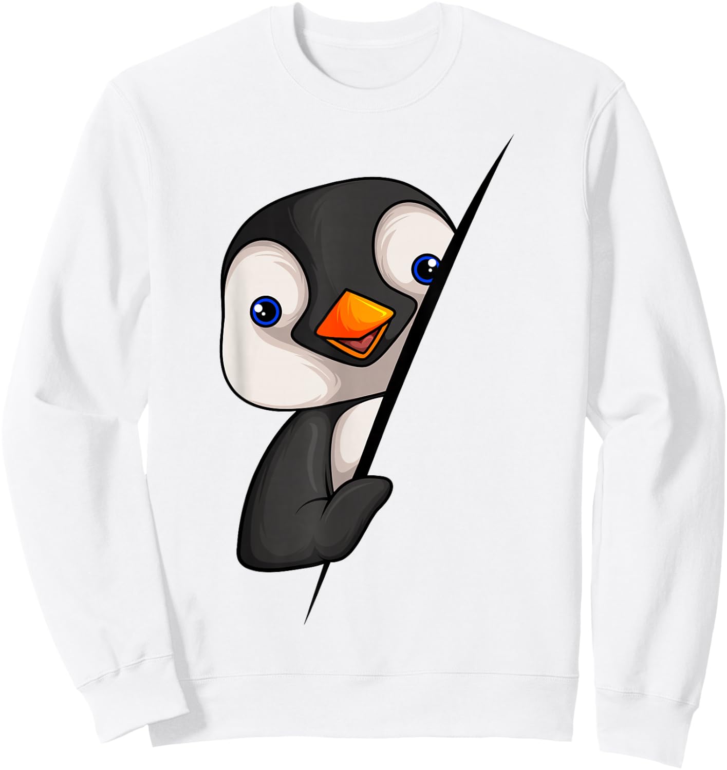 Pinguin Mädchen Jungen Kinder Damen Penguin Sweatshirt - Sweatshirt | White