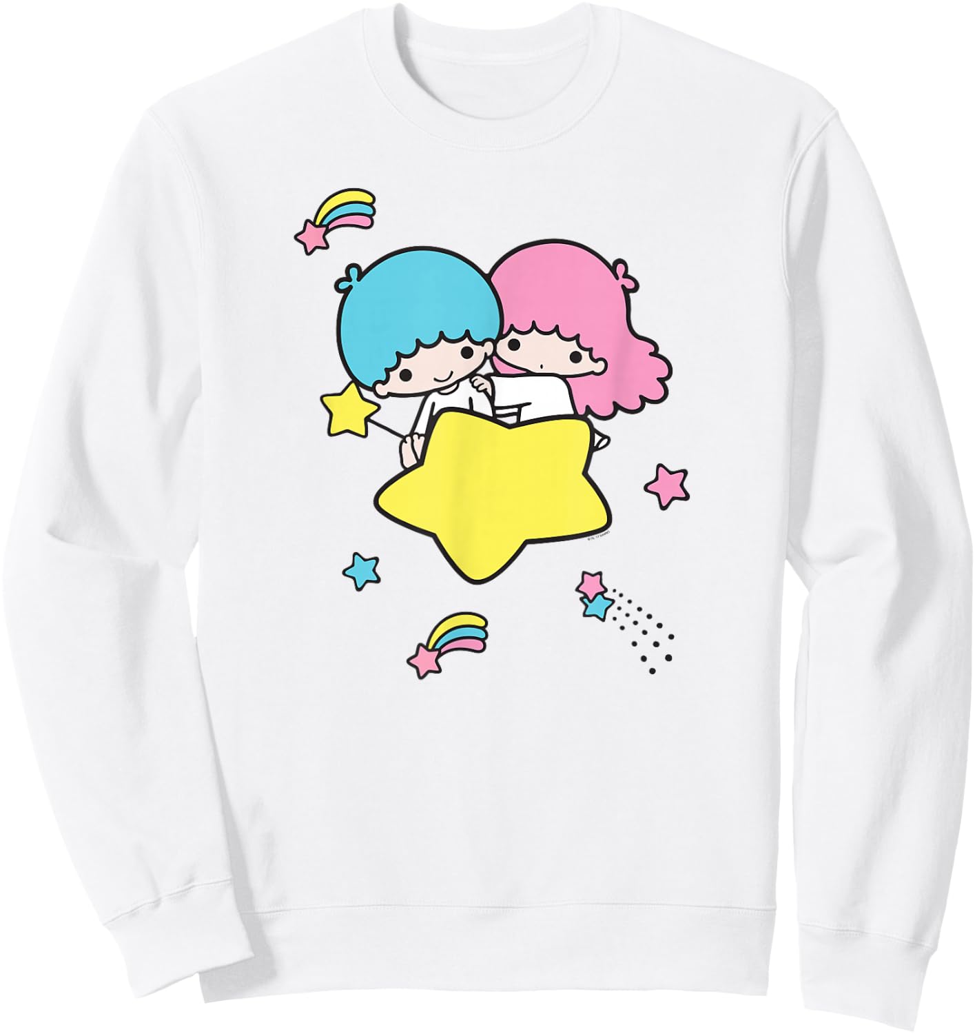 Little Twin Stars Shooting Star Sweatshirt - Sweatshirt | White