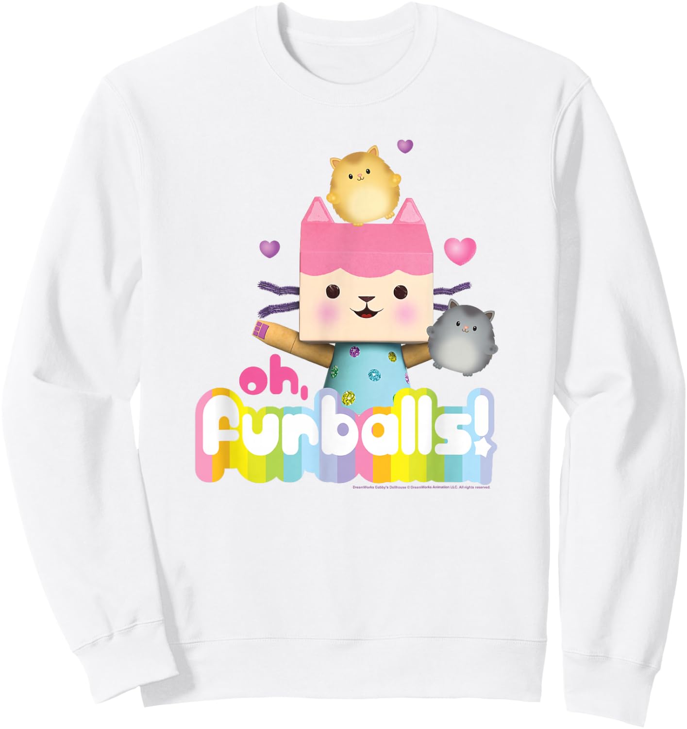 Gabby's Dollhouse Baby Box Oh Furballs! Colour Poster Sweatshirt - Sweatshirt | White