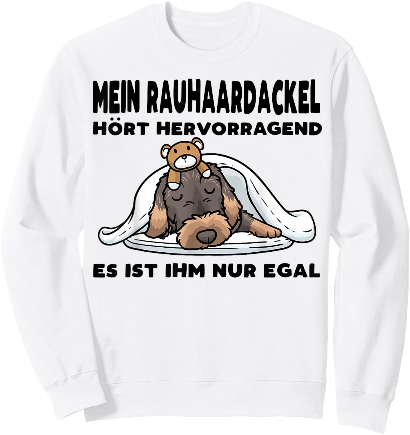 Luvevedachshundluv Rauhaardackel Hund Grau Cartoon Kleinkind -Kinder, -Erwachsene Mdchen Sweatshirt - Sweatshirt | White