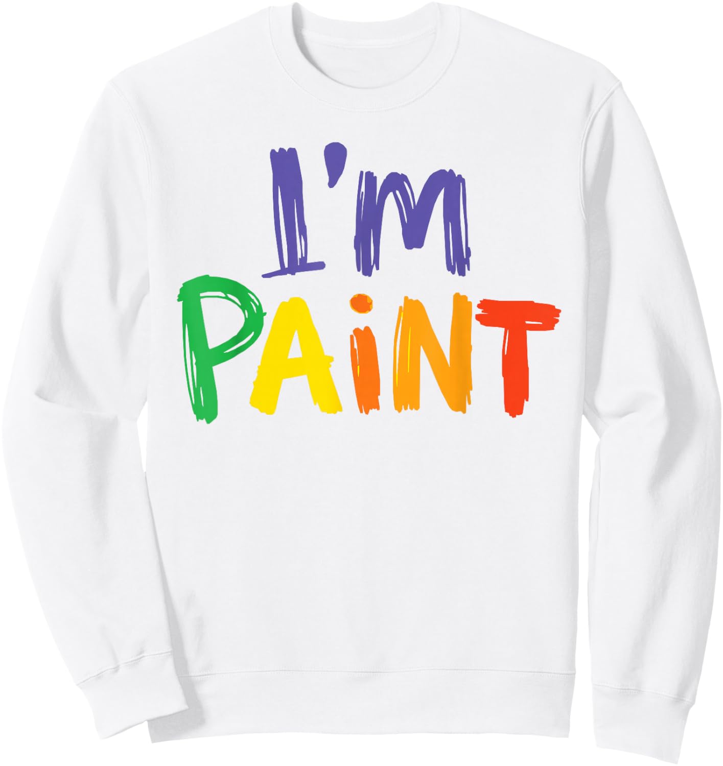 I Heart Love To Finger Paint I'm Paint Cute Couple Valentine Sweatshirt - Sweatshirt | White