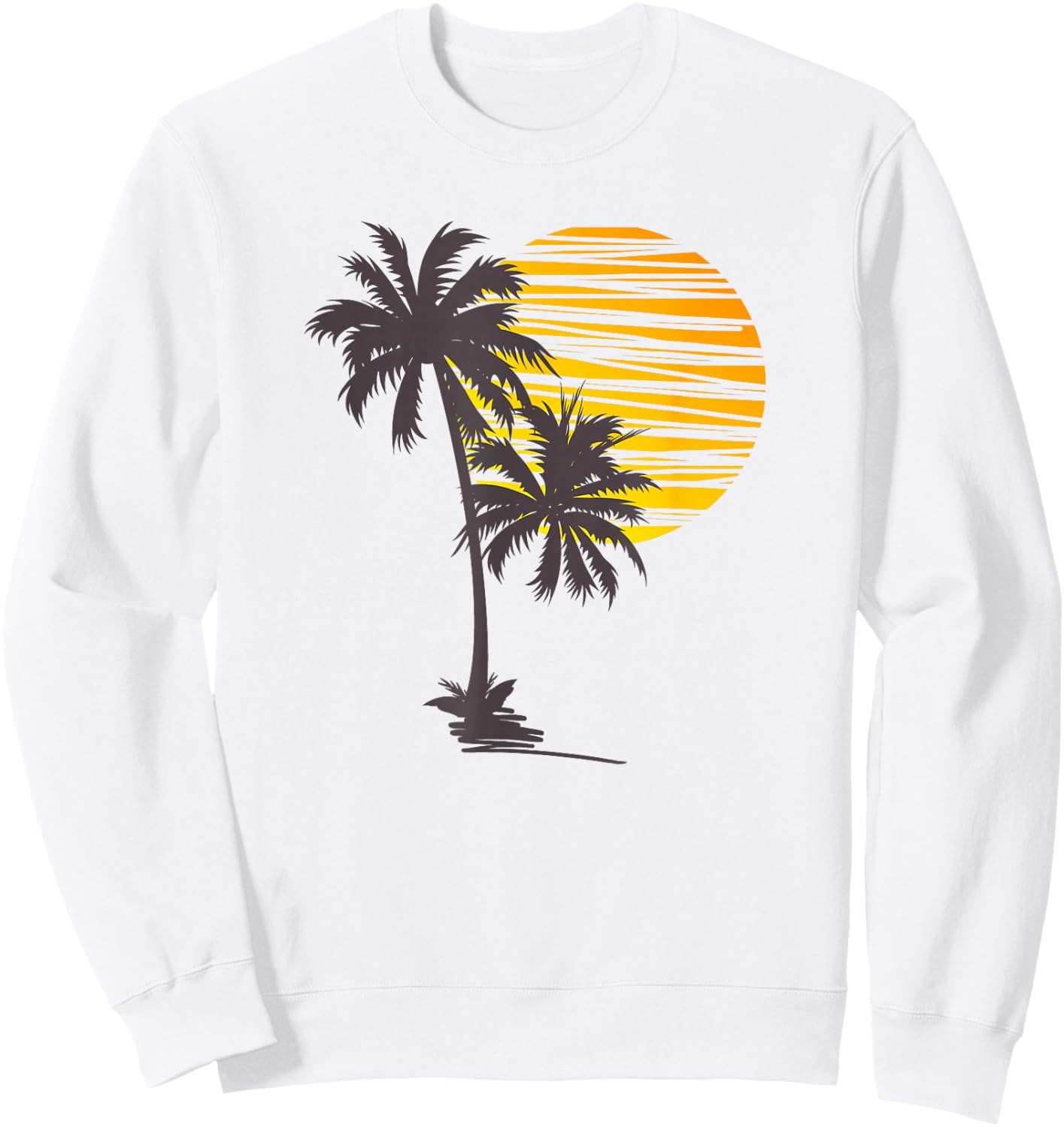 Sonnenuntergang Strand Palme Cool Sommer Urlaub Geschenk Sweatshirt - Sweatshirt | White