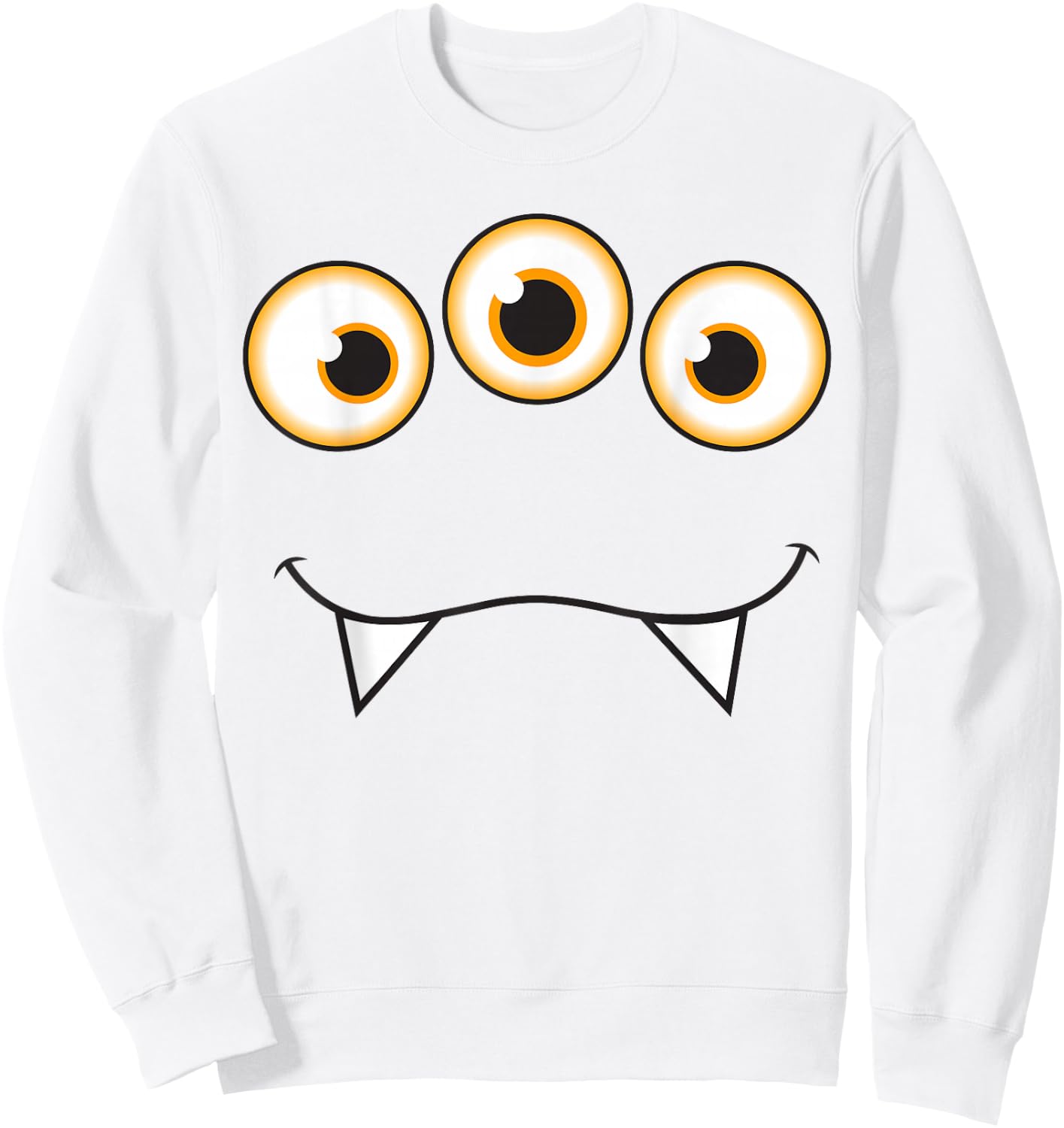 Monster Face Halloween - Cute Monster Costume , blue Sweatshirt - Sweatshirt | White