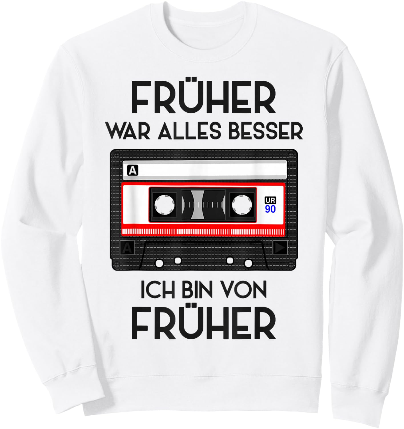 Retro Cassette 80s 90s Party 90s Costume Fancy Dress , White Sweatshirt - Sweatshirt | White