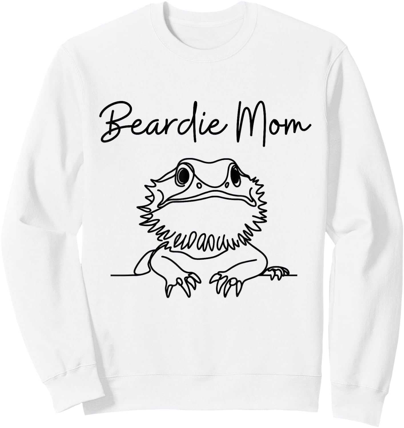 Cute Bearded Dragon Reptile Mom , Beardie Lizard Sweatshirt - Sweatshirt | White