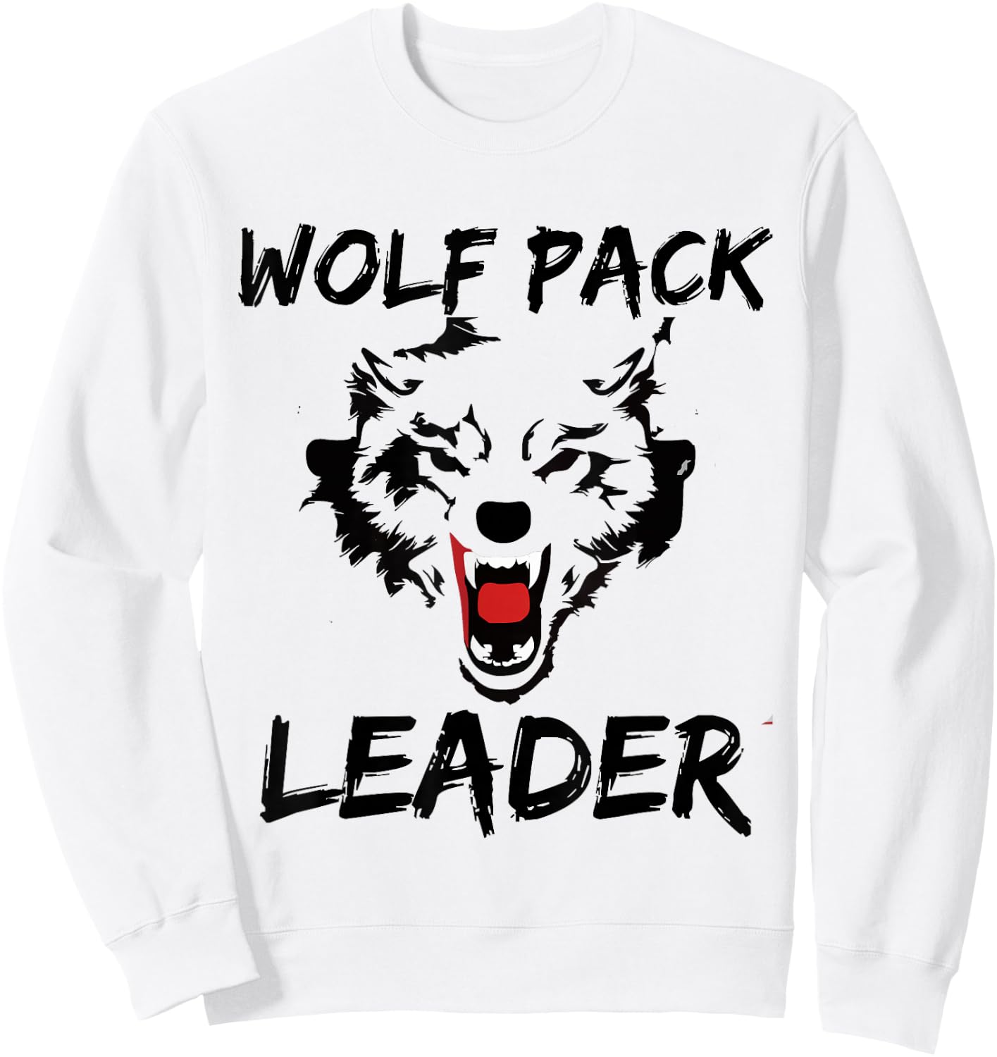 Funny Wolf Pack Leader Novelty Gift Men Women Kids Sweatshirt - Sweatshirt | White