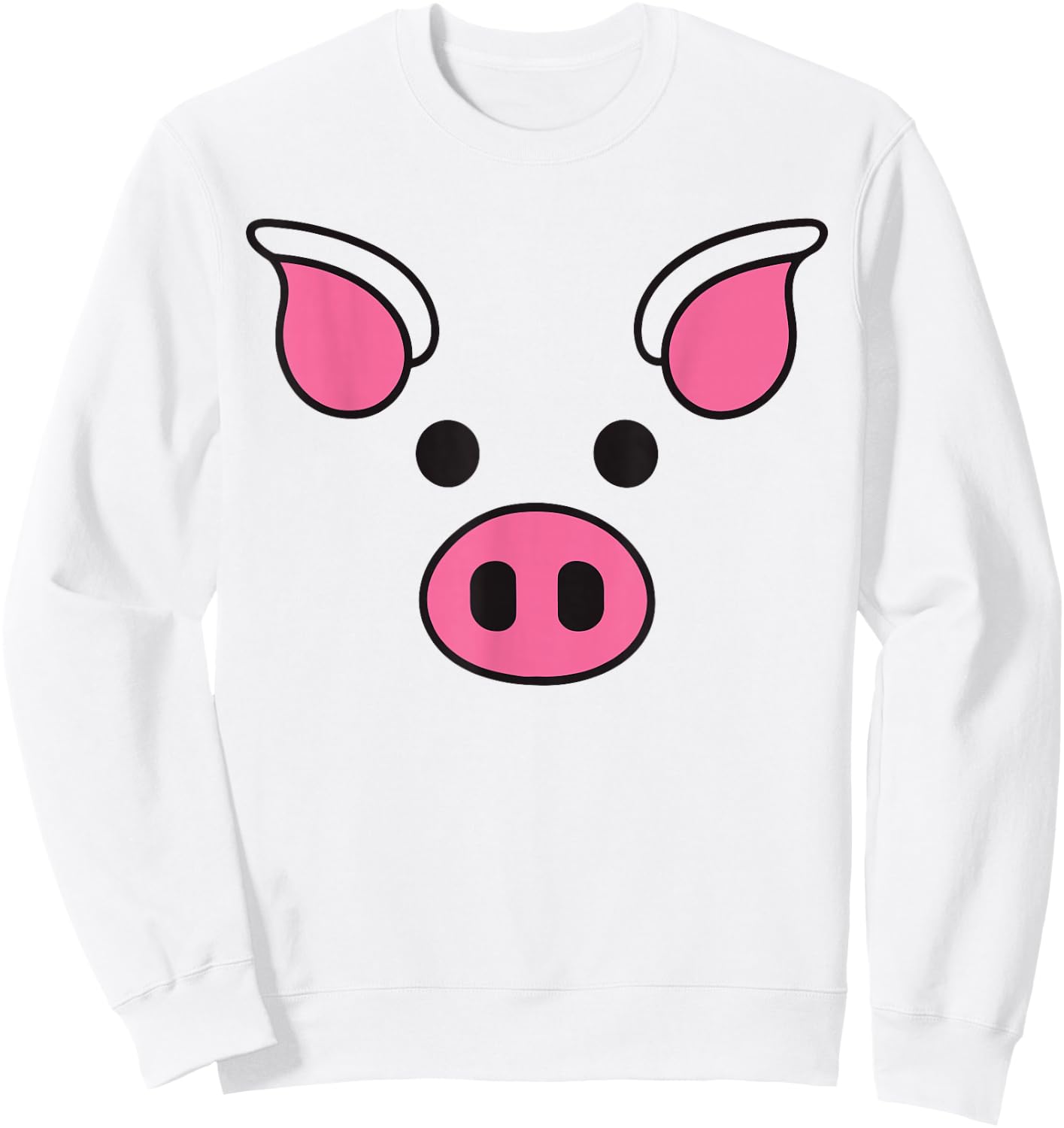 Pig Face Costume for Adult, Child, Men and Women Sweatshirt - Sweatshirt | White