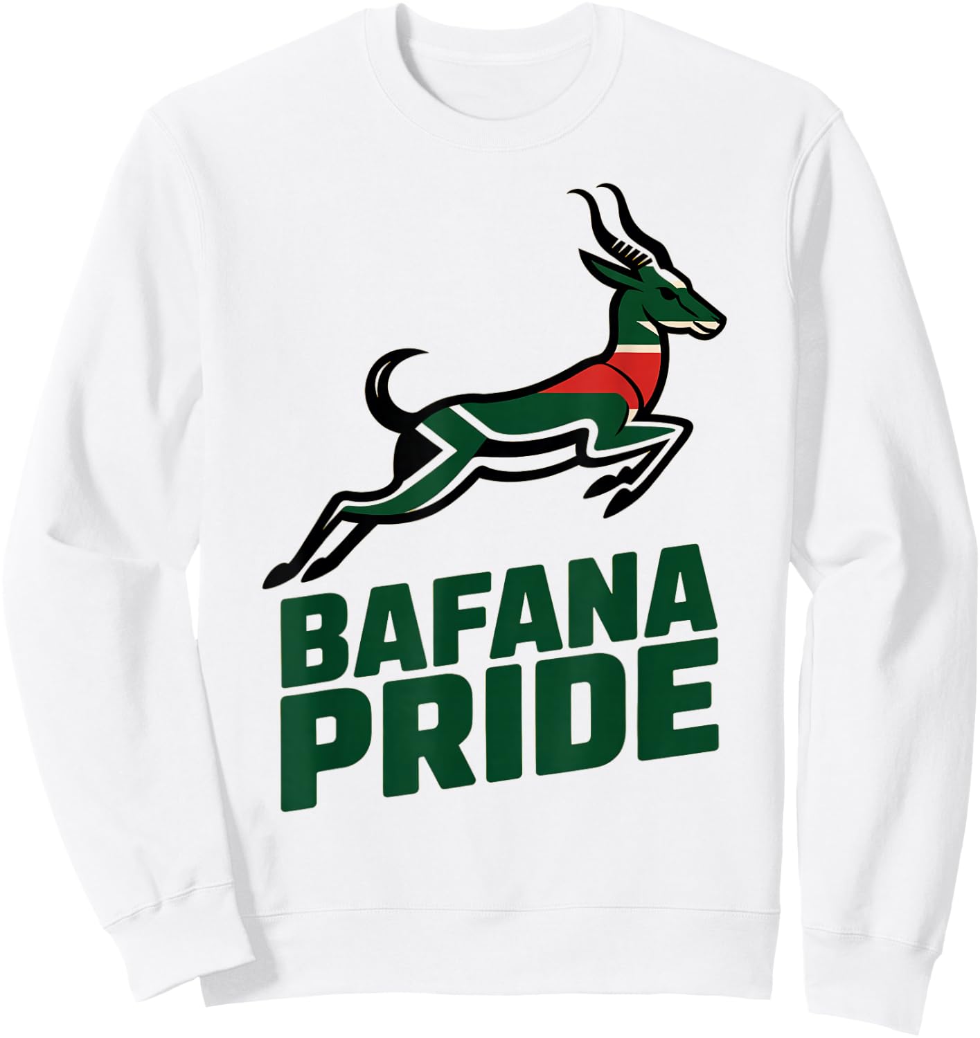Proud South Africa BAFANA Pride Cheer Favorite Country Sweatshirt - Sweatshirt | White