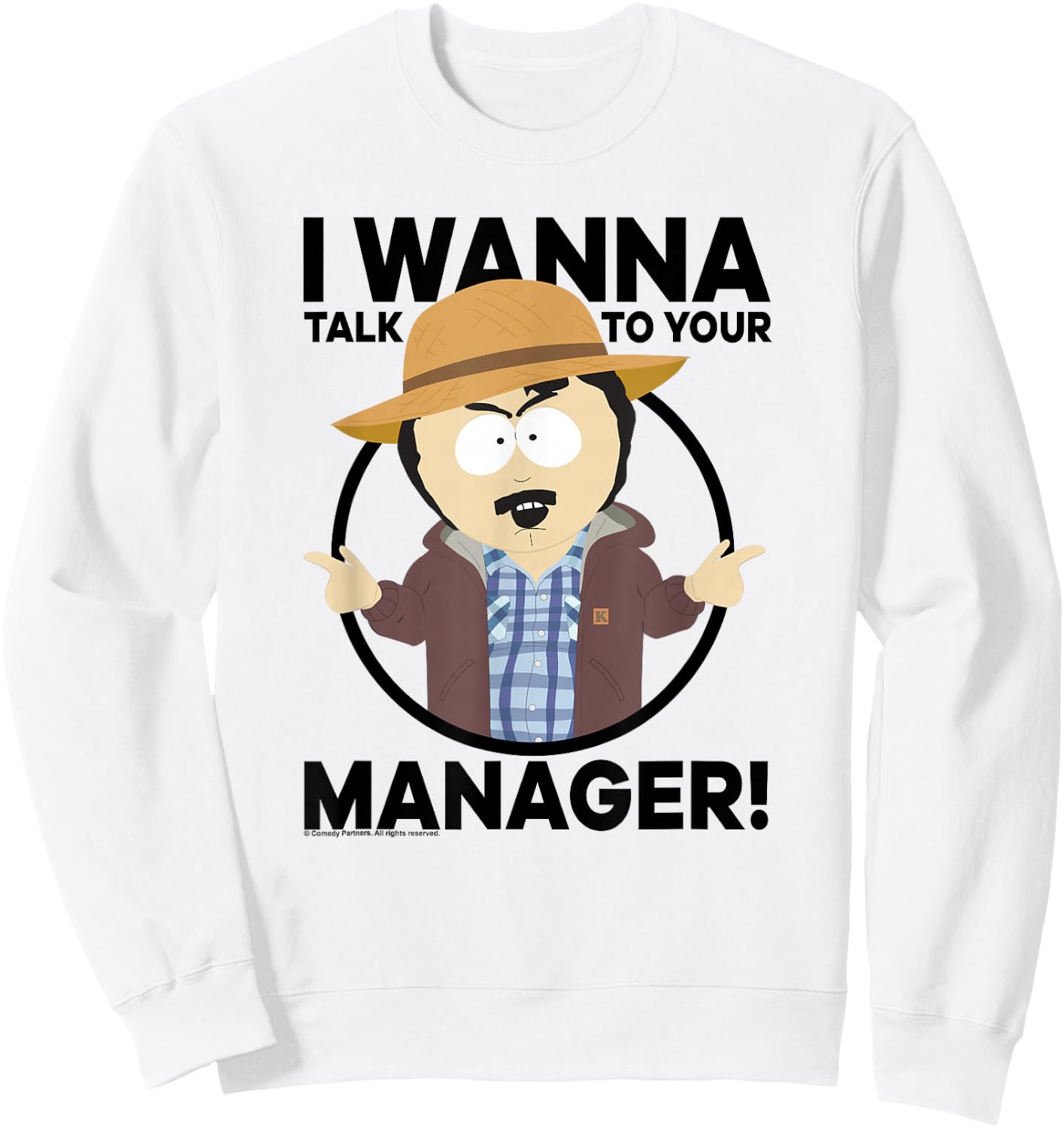 South Park Talk to Your Manager Sweatshirt - Sweatshirt | White