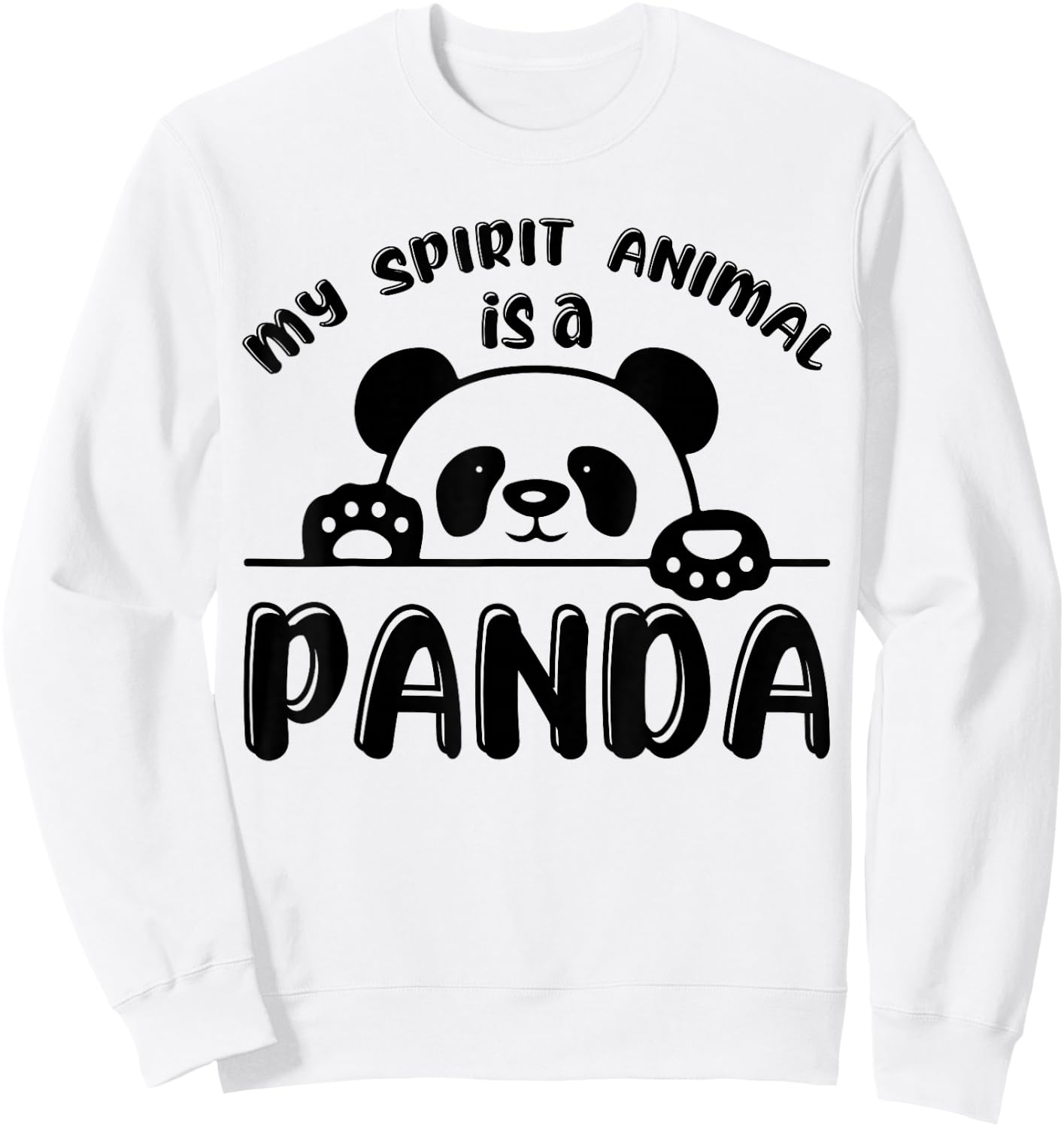 My Spirit Animal Is A Panda Sweatshirt - Sweatshirt | White