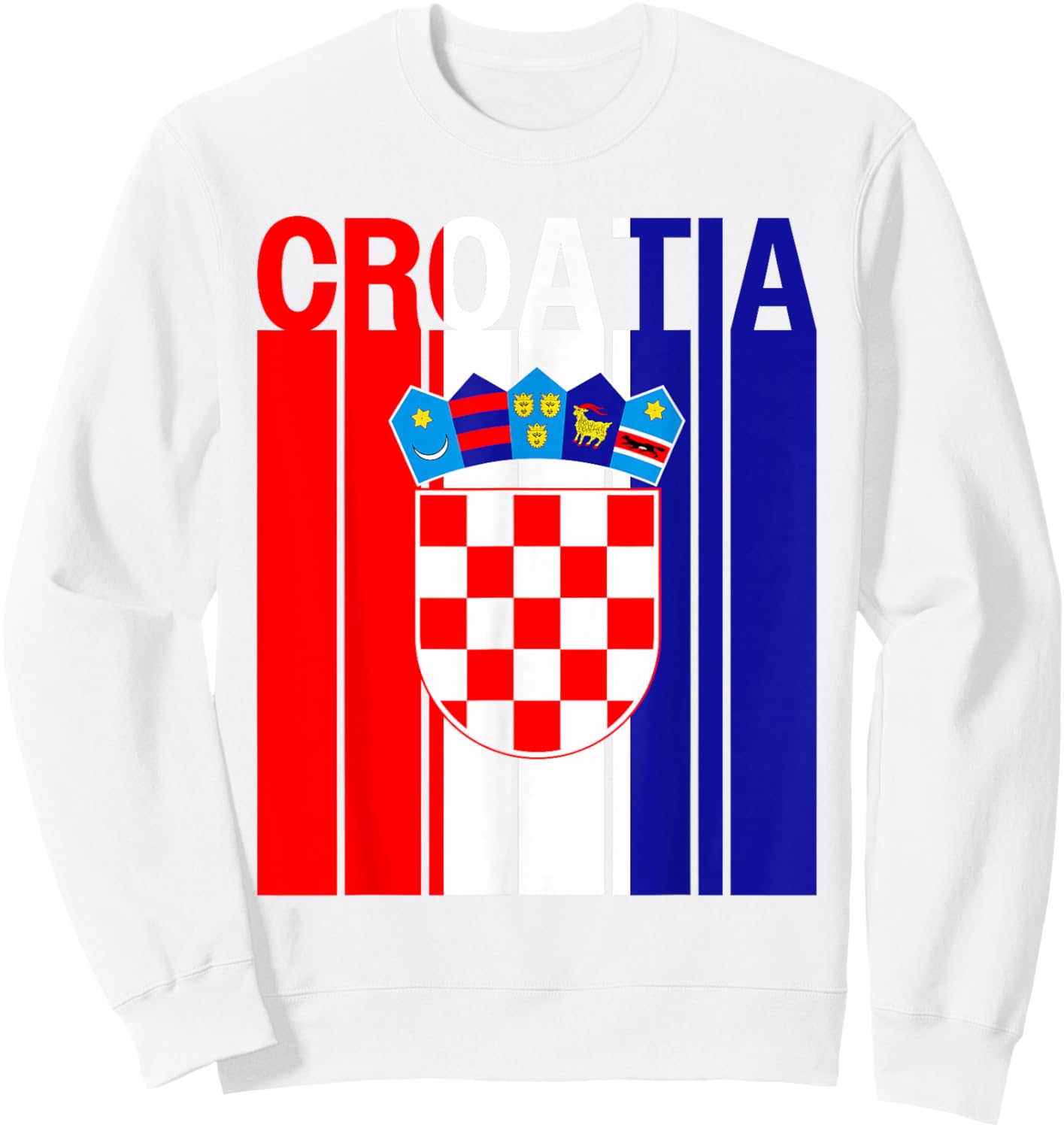 Croatia Flag Sweatshirt - Sweatshirt | White