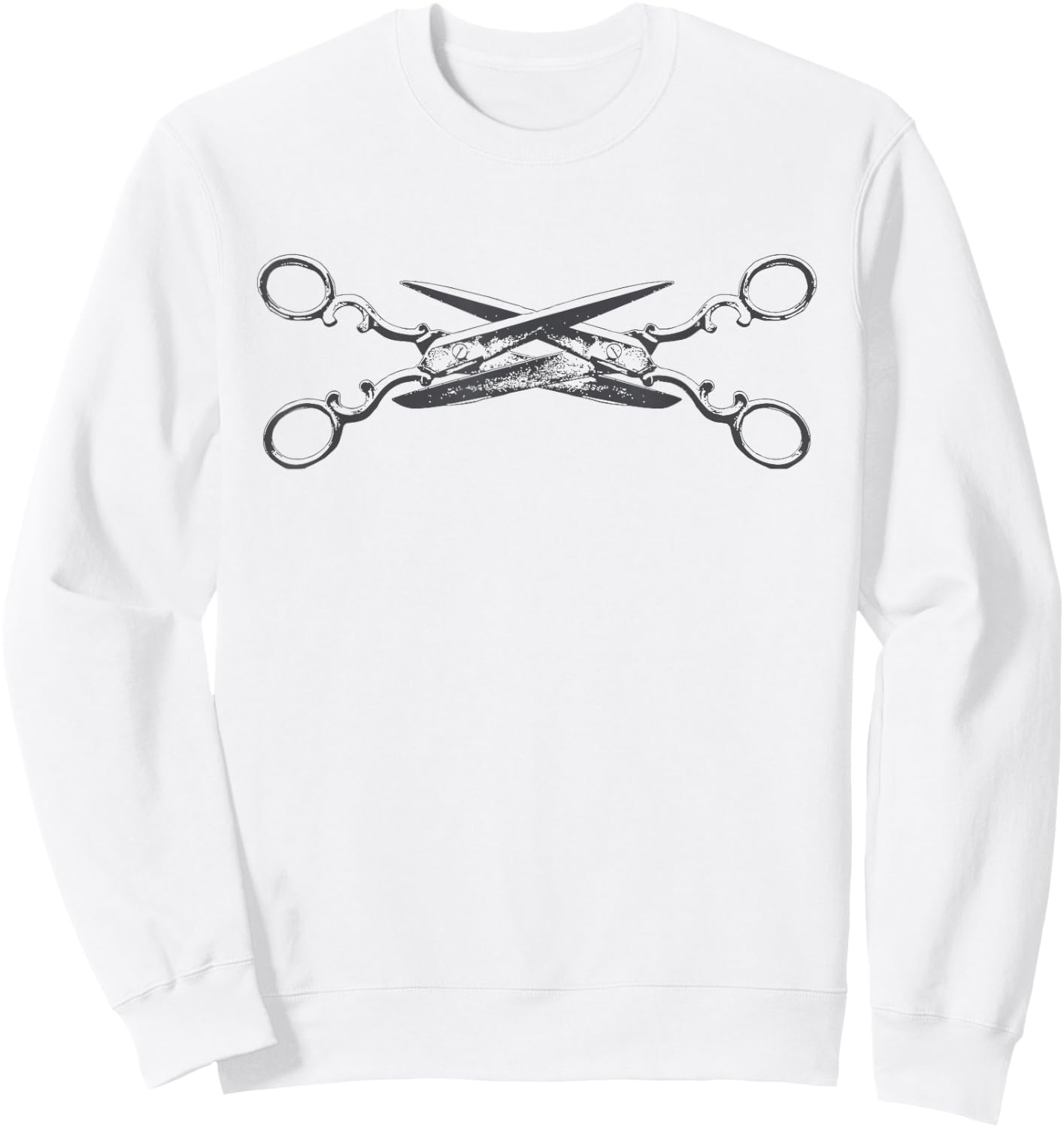 Retro Funny Y2K Scissors Lesbian Equal Rights LGBT Ally Sweatshirt - Sweatshirt | White