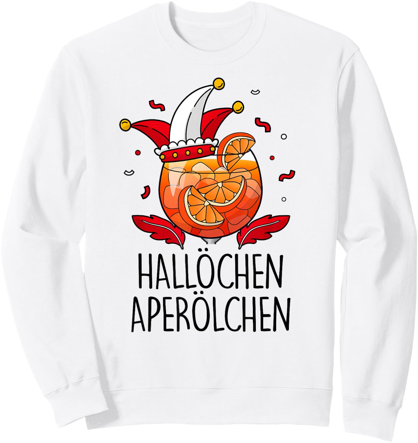 HALLÖCHEN APERÖLCHEN X Köln Carnival Fancy Dress Spray Costume , White Sweatshirt - Sweatshirt | White