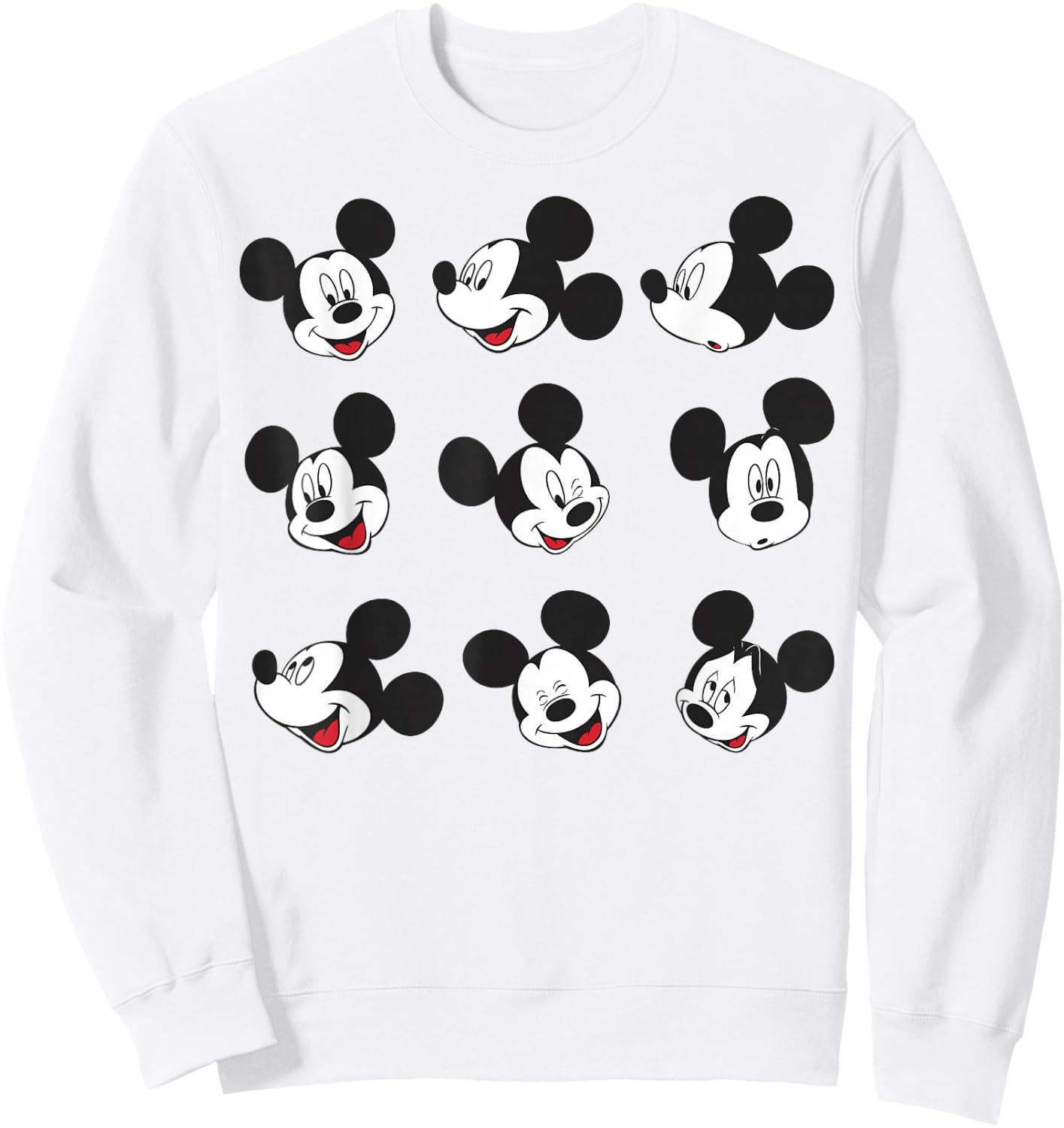 Disney Mickey And Friends Mickey Mouse Faces Grid Sweatshirt - Sweatshirt | White