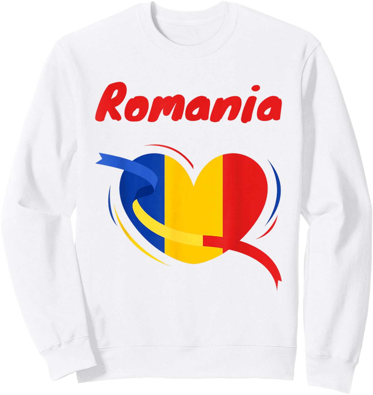 Romania Flag Women's Romania , yellow Sweatshirt - Sweatshirt | White