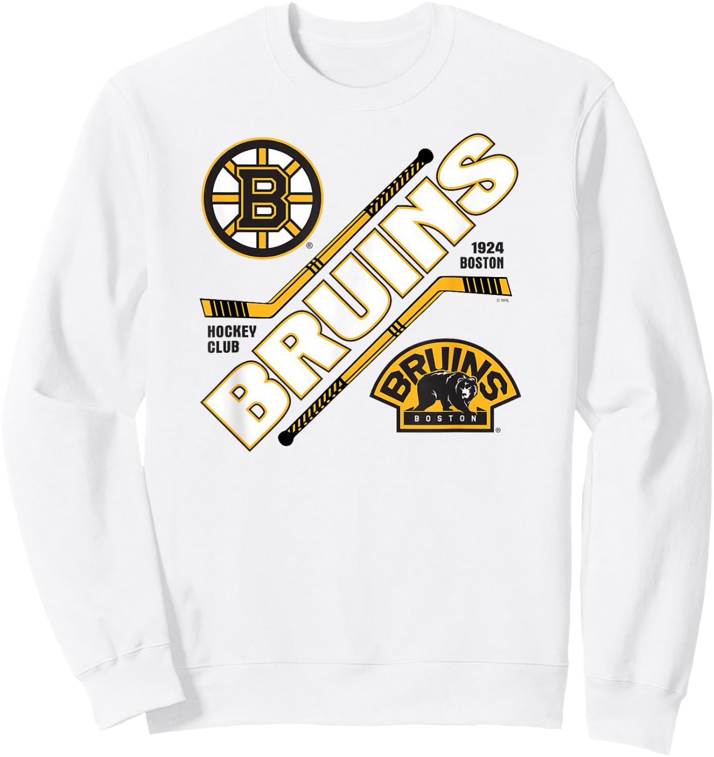 Boston Bruins Force Gray Officially Licensed Sweatshirt - Sweatshirt | White