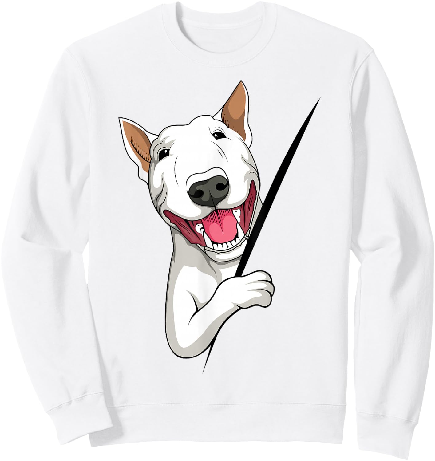 Bull Terrier Dog Bull Terrier Sweatshirt - Sweatshirt | White