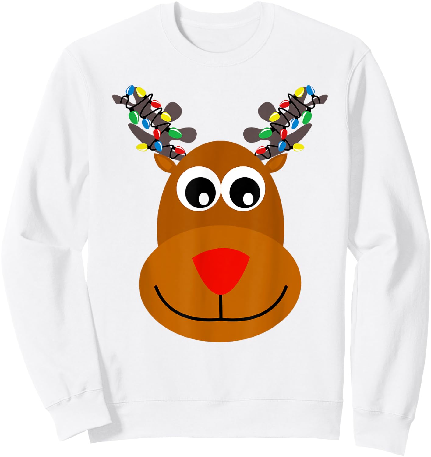 RUDOLPH Red Nose Reindeer | Santa Christmas Shirt Sweatshirt - Sweatshirt | White
