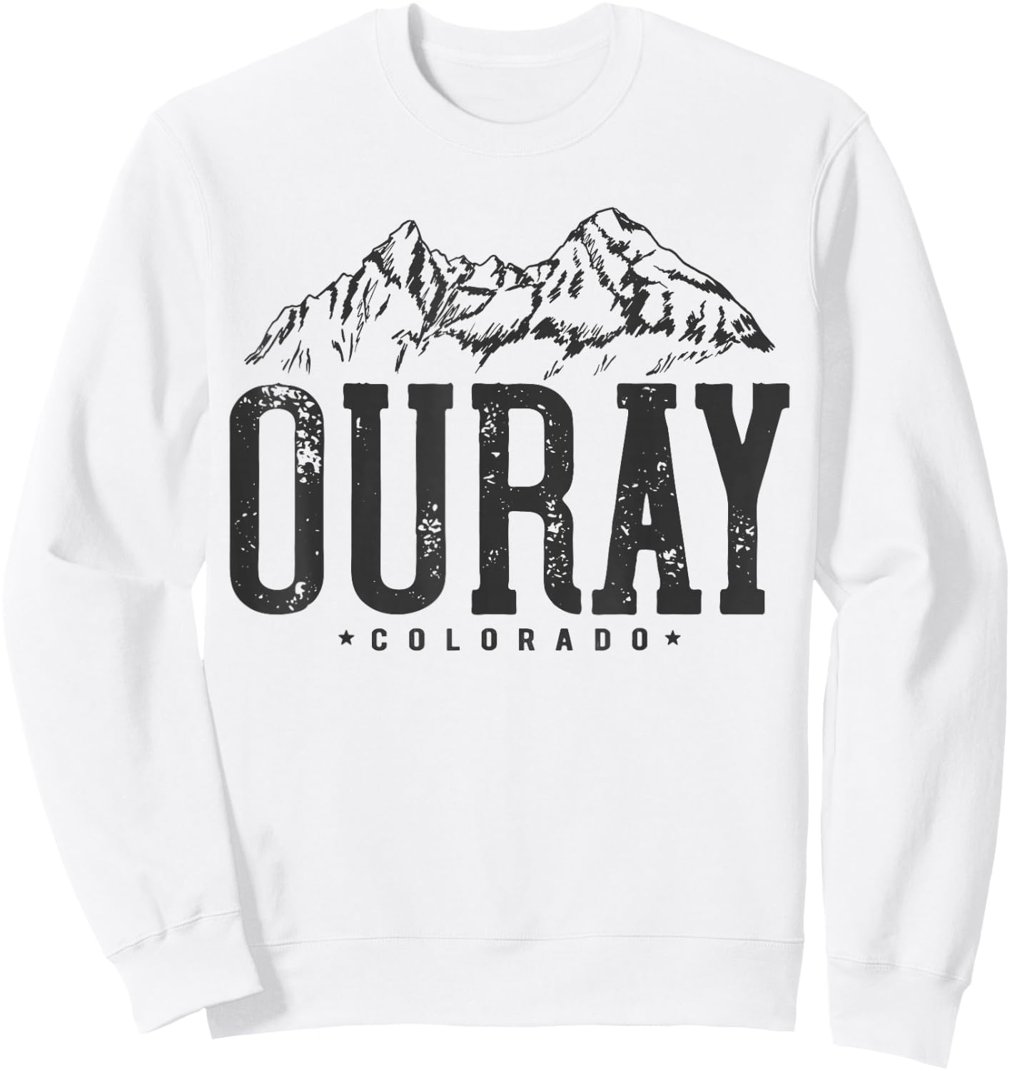 Ouray Mountain I Mountains Ouray Colorado Sweatshirt - Sweatshirt | White