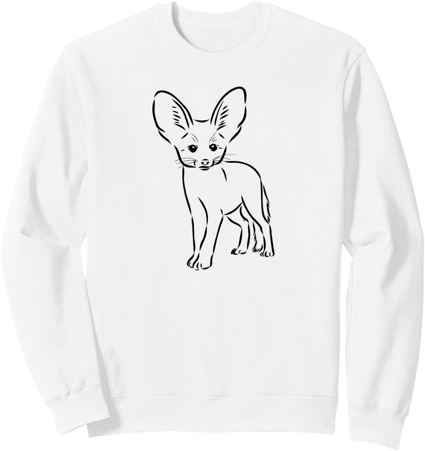 Kids Cute Animal Logo Art Lover Fennec Fox Sweatshirt - Sweatshirt | White