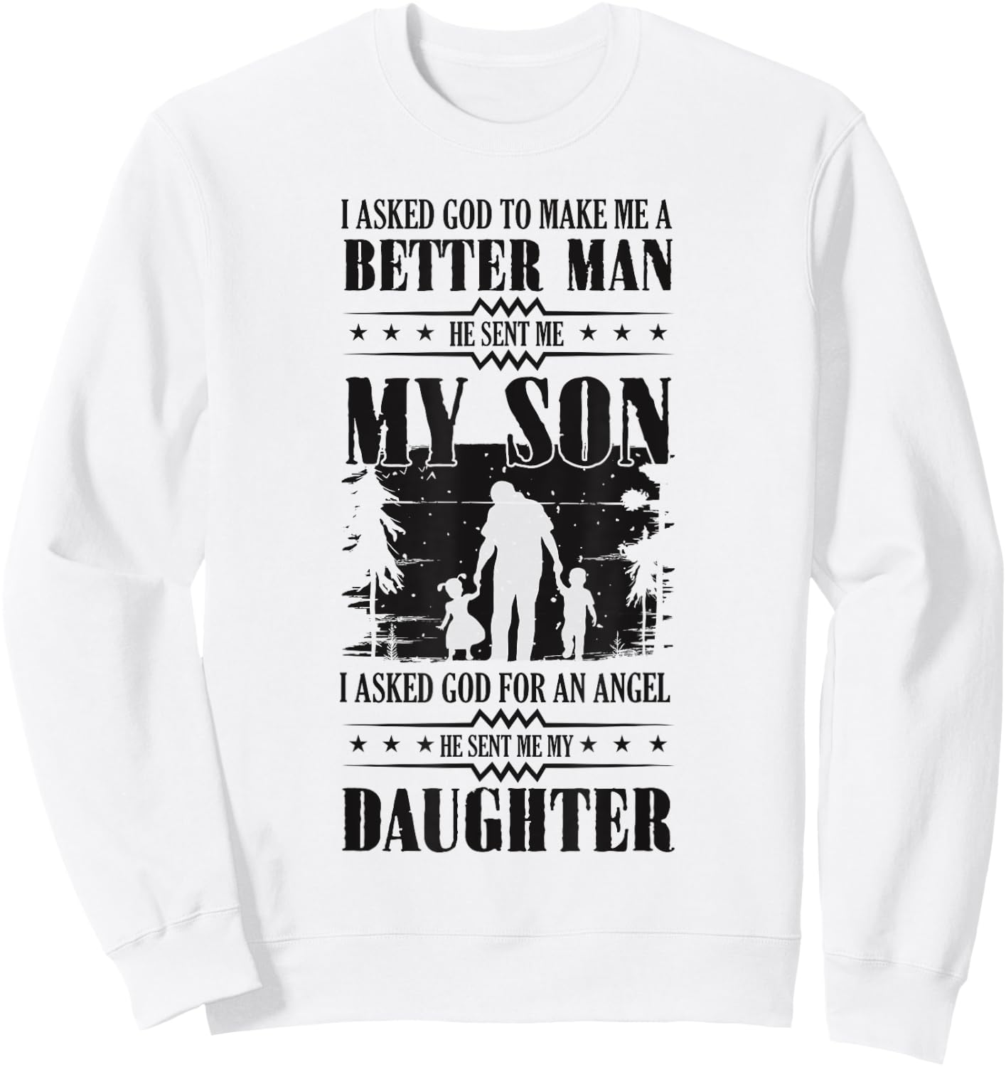 Dad Of Boy And Girl Dad Of Both Sweatshirt - Sweatshirt | White
