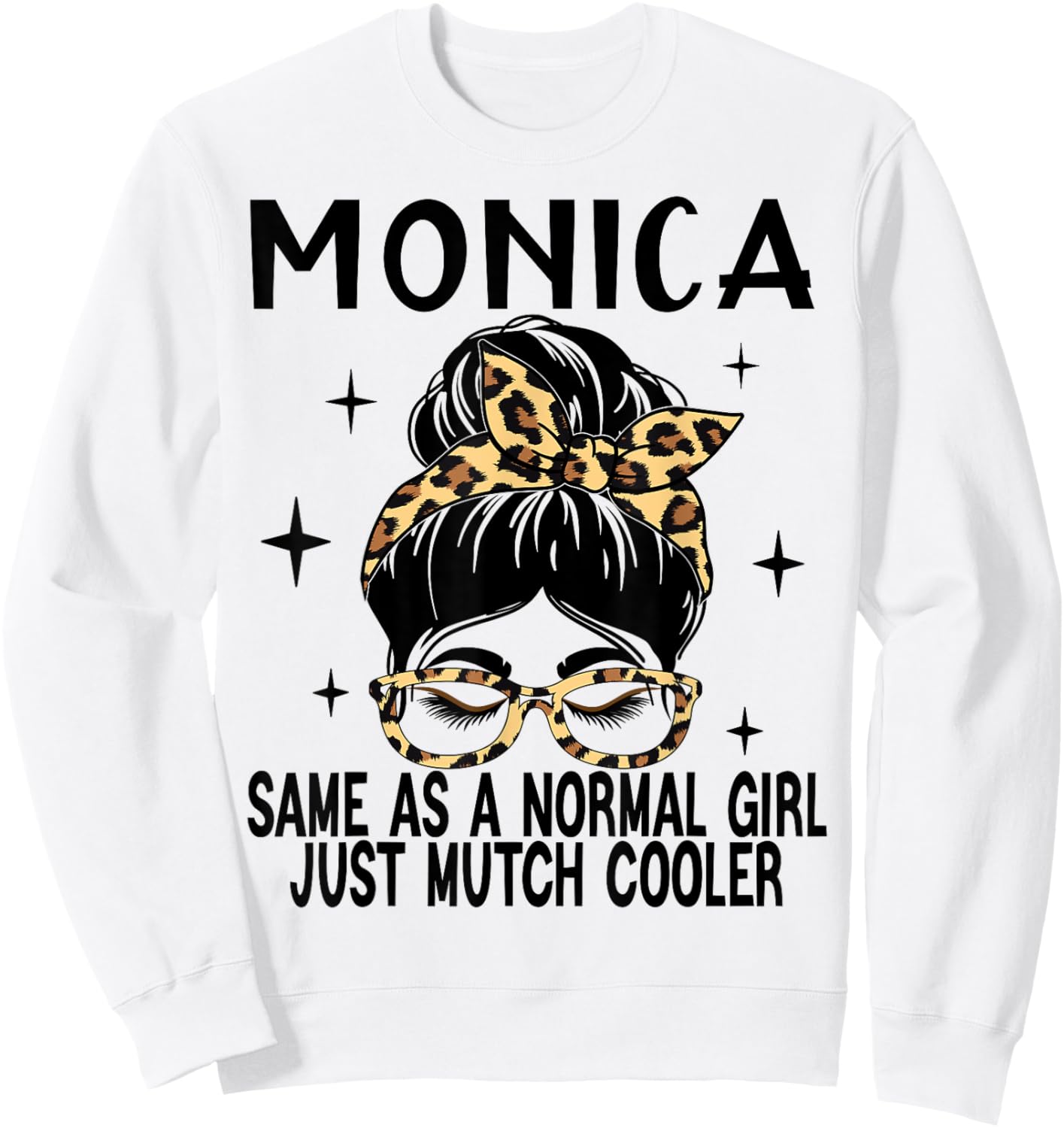 SwiftStyle Apparel MONICA Costume Cute Definition Personalized Name MONICA , Small Sweatshirt - Sweatshirt | White