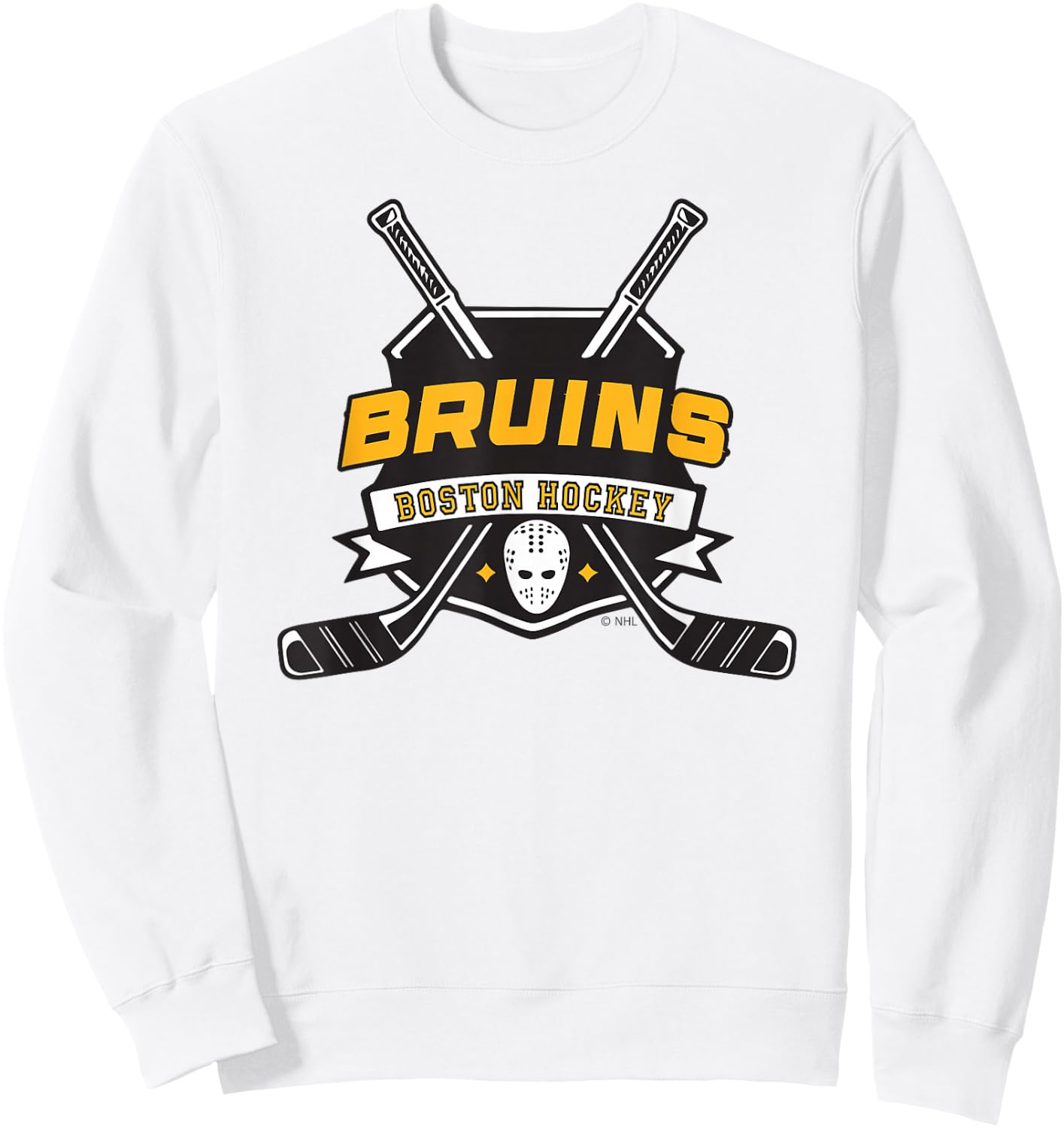 Boston Bruins Hockey Sticks Gray Officially Licensed Sweatshirt - Sweatshirt | White