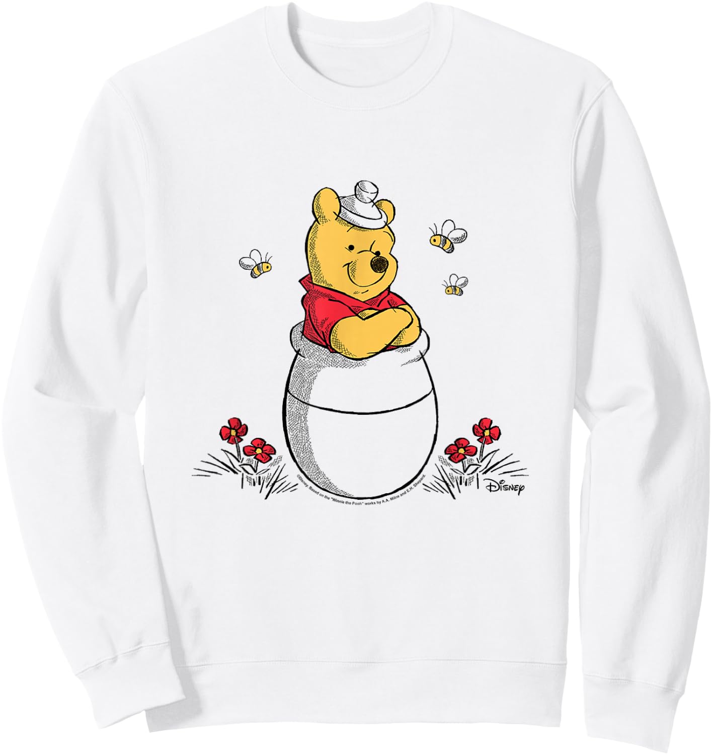 Winnie the Pooh - Pooh Honey Pot Bees Sweatshirt - Sweatshirt | White