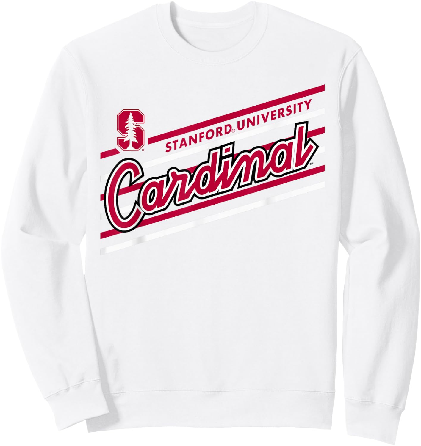 Stanford Cardinal Retro Performer Gray Officially Licensed Sweatshirt - Sweatshirt | White