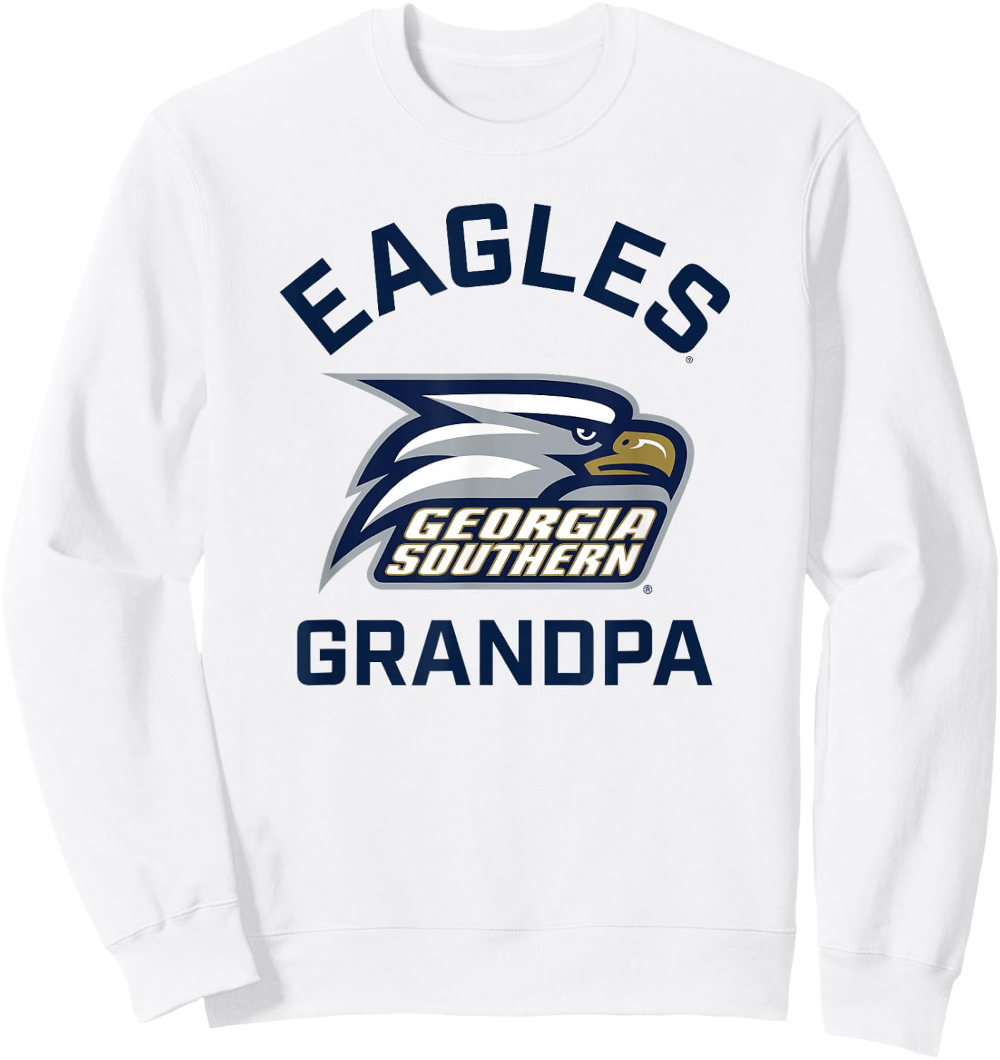 Georgia Southern University Eagles Arched Grandpa Sweatshirt - Sweatshirt | White