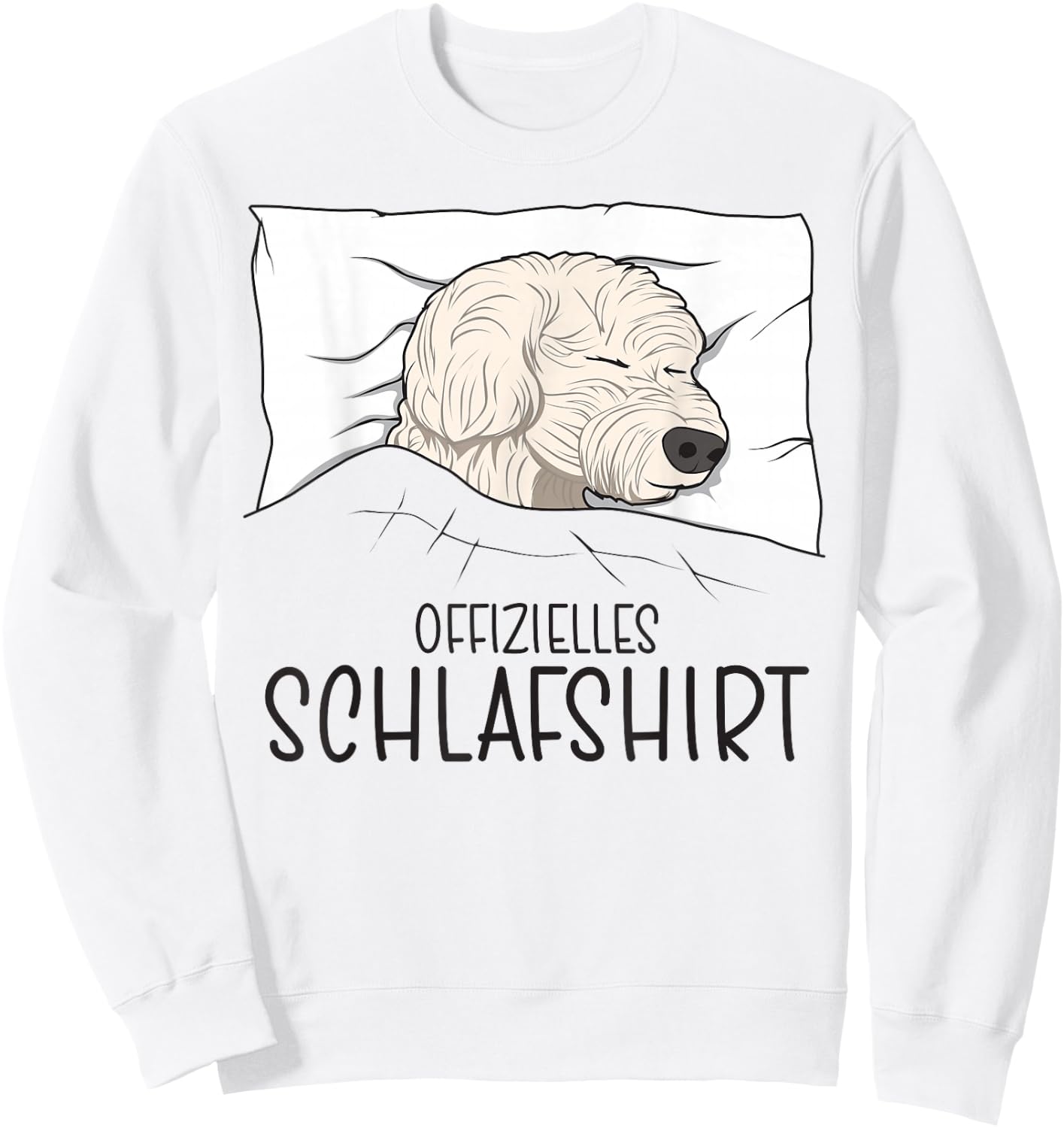 Offizielles Schlafshirt Hund, Schlafanzug Nachthemd Malteser Sweatshirt - Sweatshirt | White