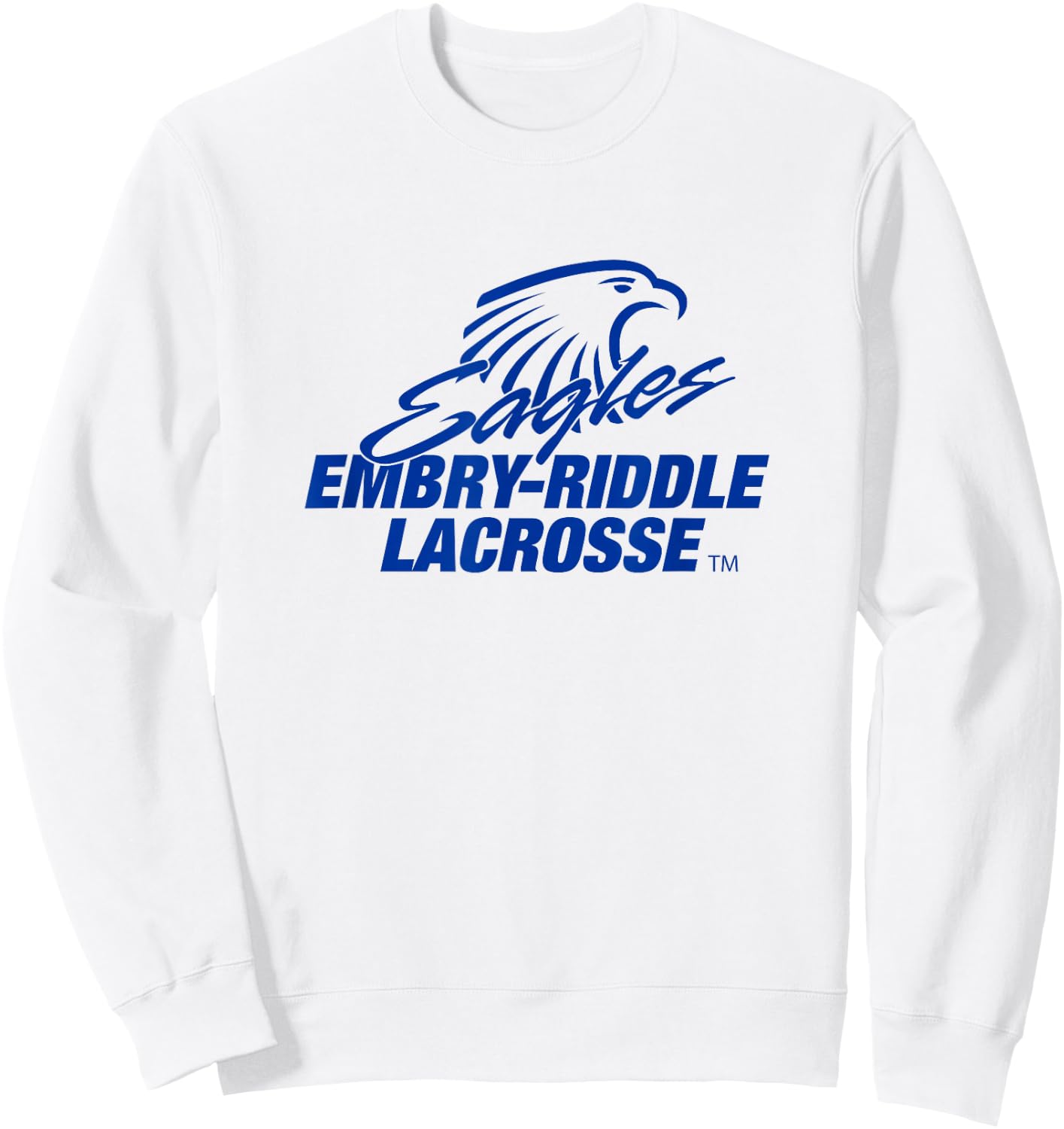 Embry-Riddle Aeronautical Eagles Lacrosse Sports Fan Sweatshirt - Sweatshirt | White