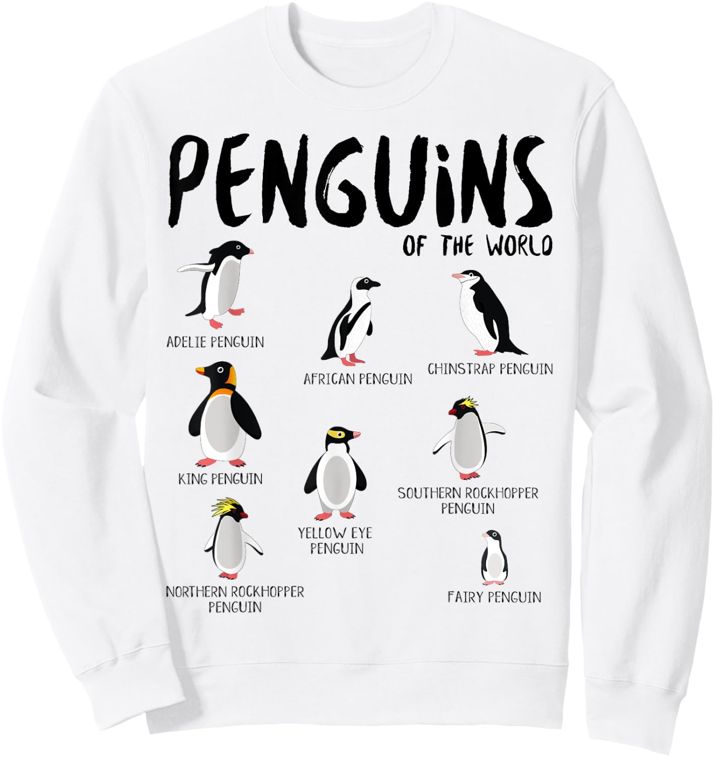 Educational Wild Animals for Kids Men Women Fauna Education Sweatshirt - Sweatshirt | White