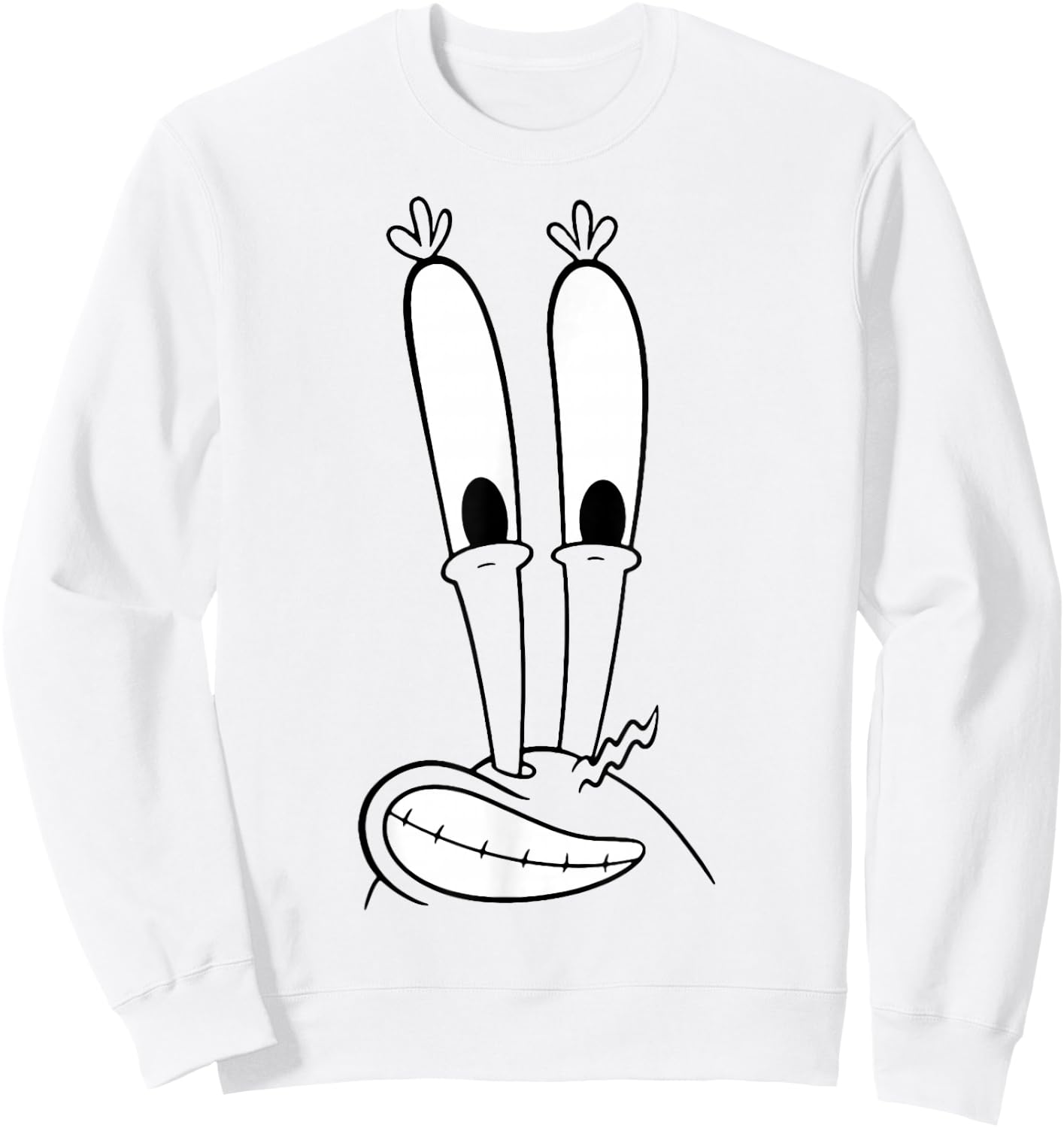 Spongebob Squarepants Mr. Krabs Smiling Big Face Sweatshirt - Sweatshirt | White