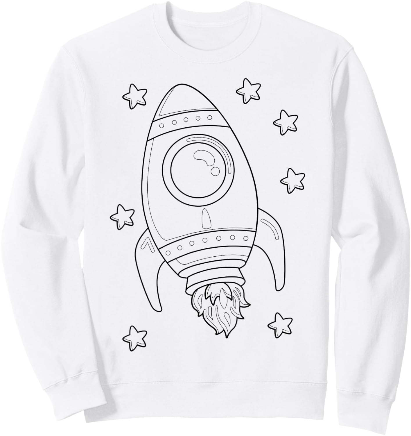 Weltraum Rakete Astronaut Kosmos Mandala zum ausmalen Sweatshirt - Sweatshirt | White